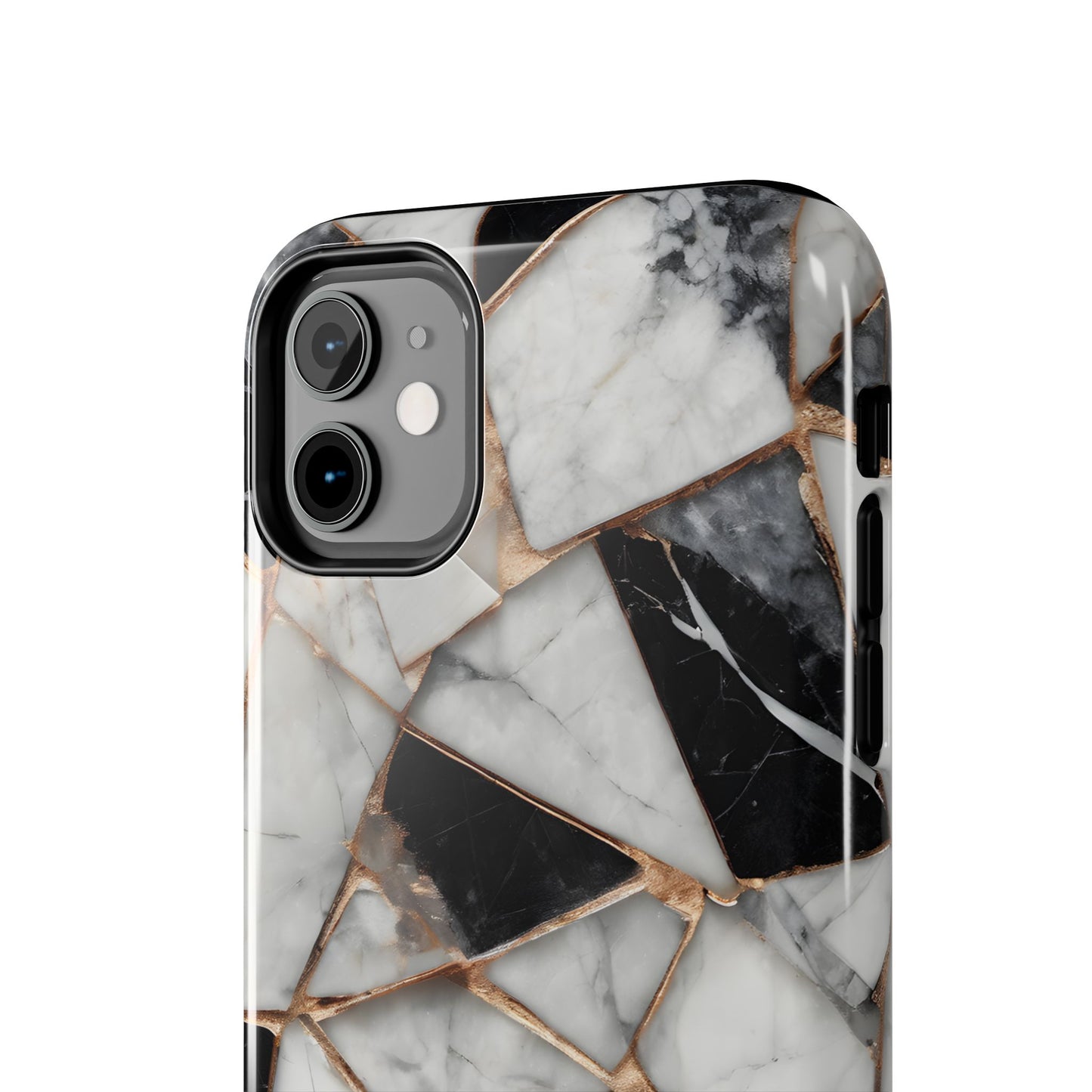 Elegant Marble Tough Phone Case - Stylish Protection for iPhone