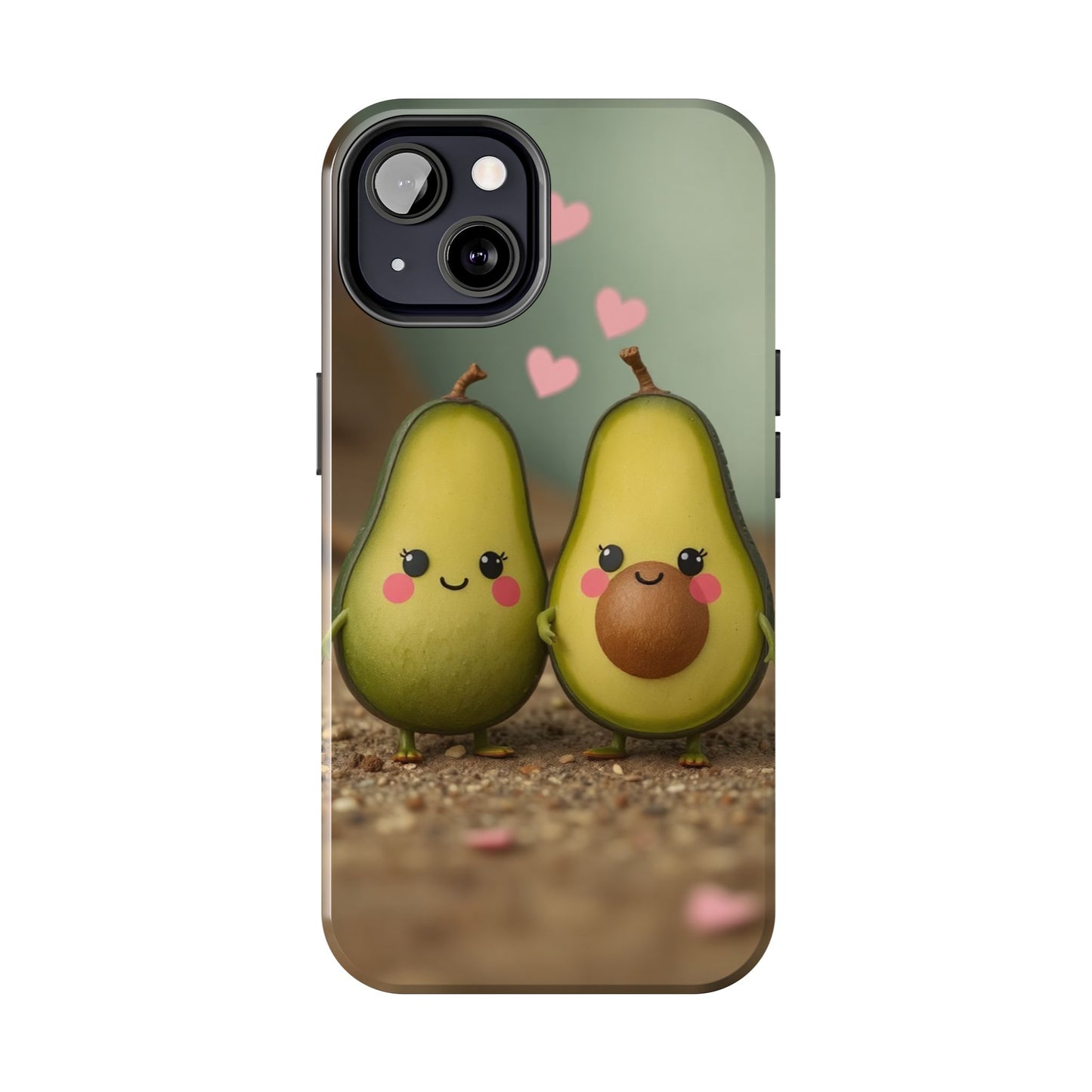 Cute Avocado Phone Case, Funny Tough Case, Quirky Phone Accessory, Gifts for Foodies, Valentine's Day Present