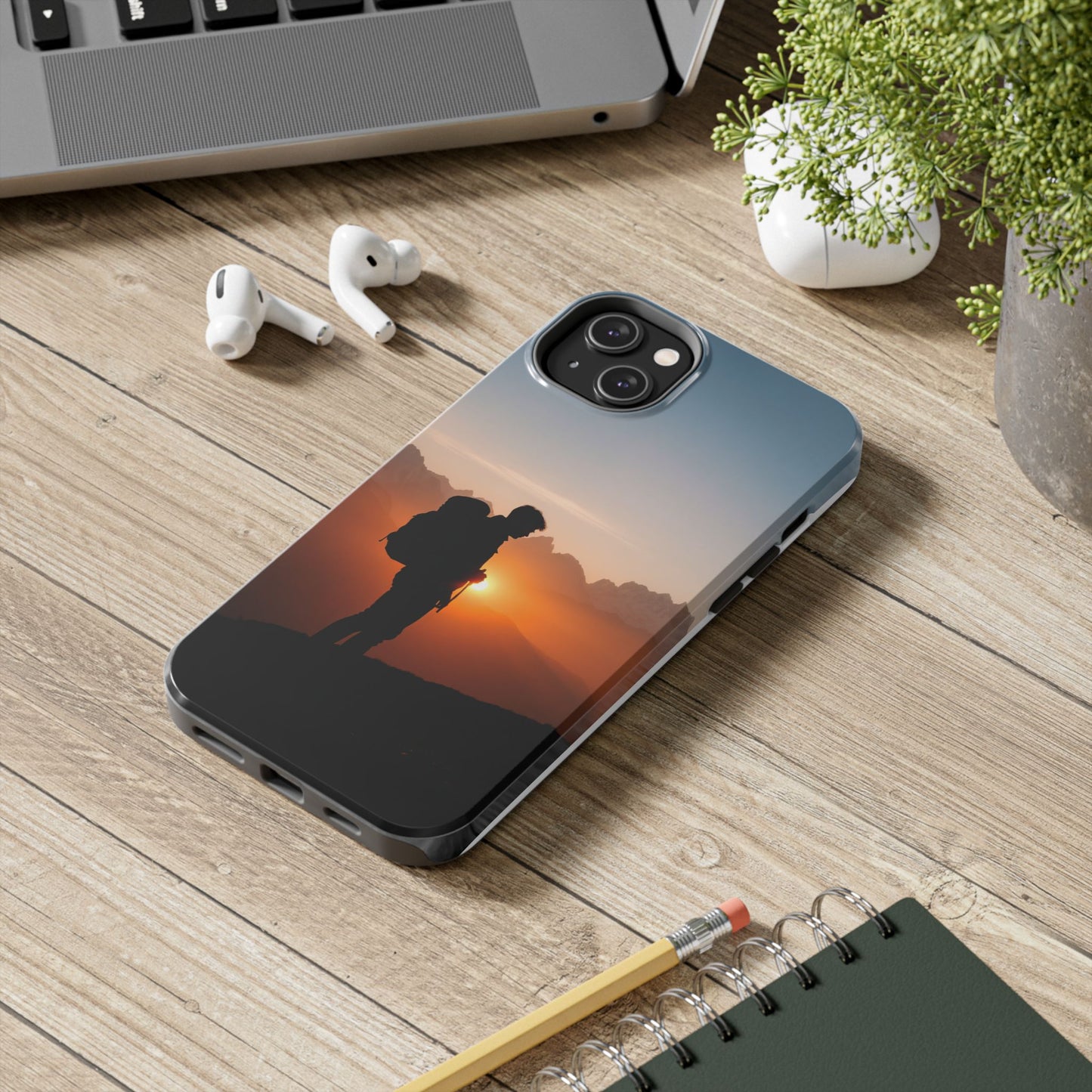 Explorer Adventure Sunset Mountain iPhone Case