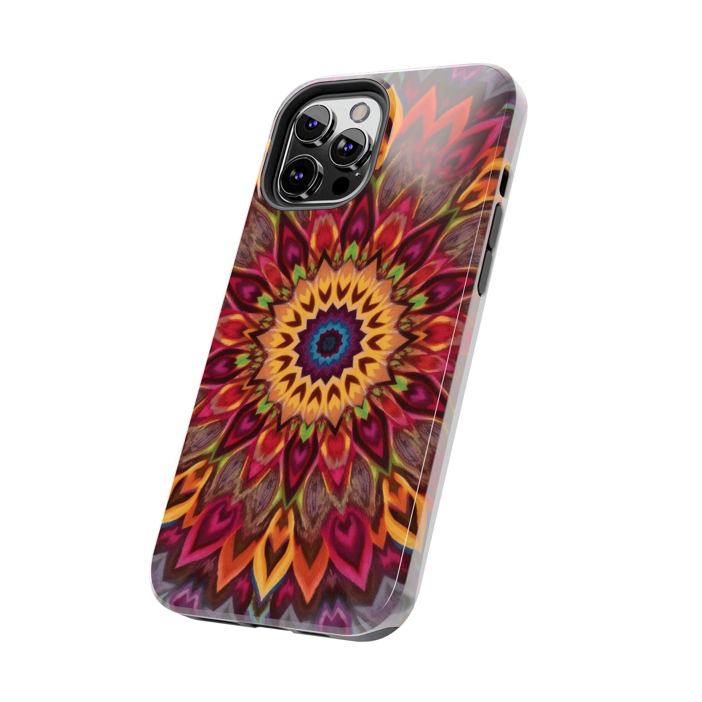 Vibrant Floral Mandala Tough Phone Case | Stylish and Durable Protection - for iPhone