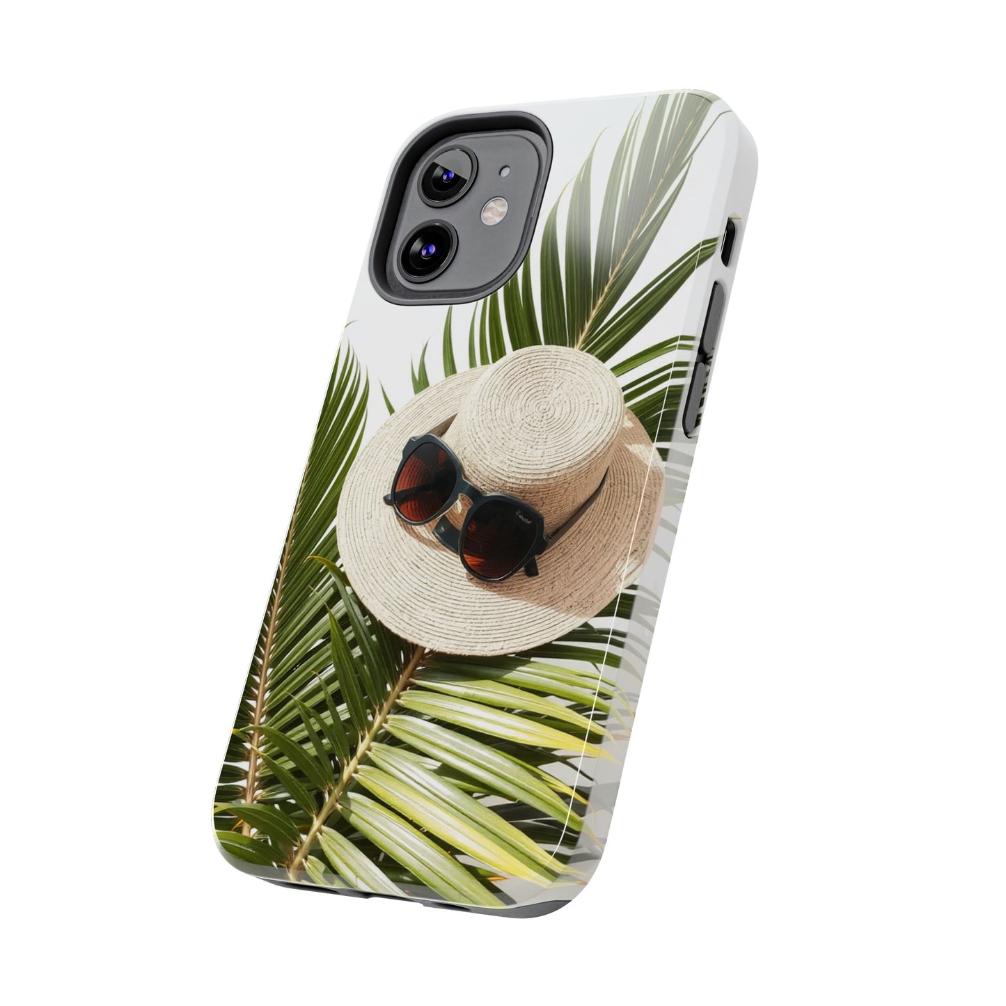 Tropical Phone Case - Summer Vibes with Hat & Sunglasses Design
