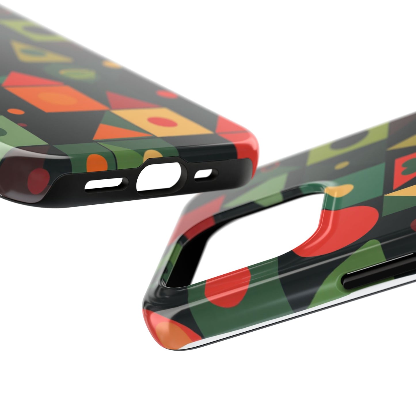 Vibrant Geometric Tough Phone Cases – Stylish Protection for Trendsetters - for iPhone