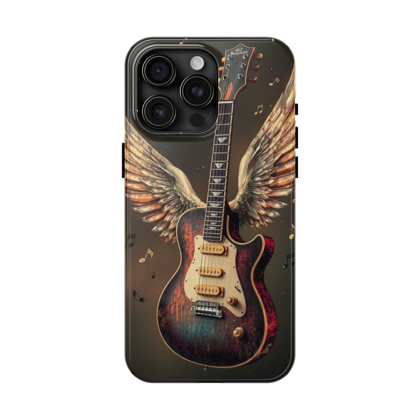 Inspirational Guitar Wing Phone Case - Tough Protection for Music Lovers