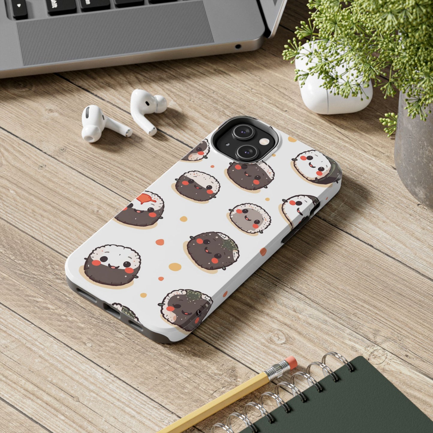 Cute Sushi Tough Phone Case - Kawaii Design for Food Lovers