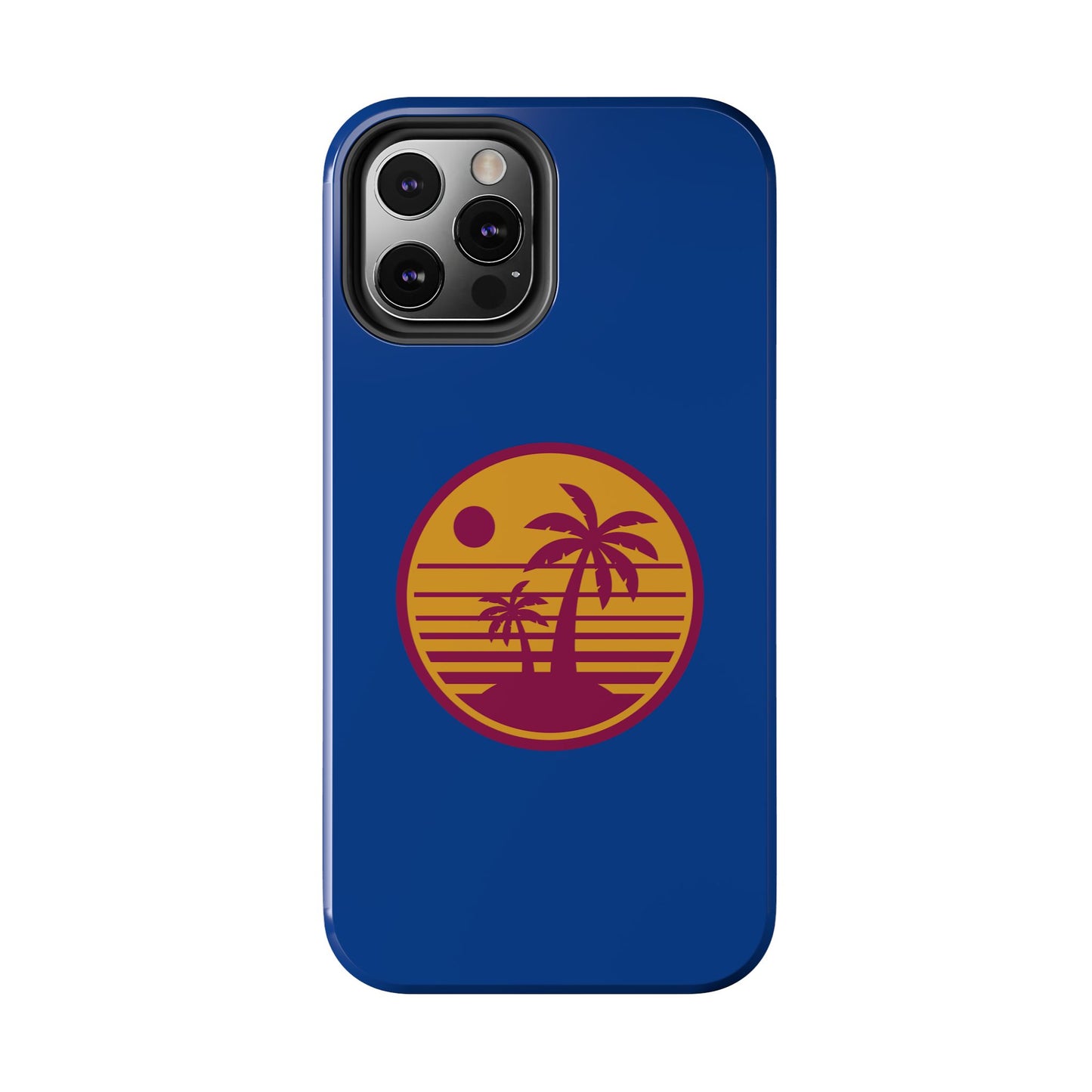 Retro Sunset Tough Phone Case - Vibrant Beach Vibes for Summer Adventures - for iPhone