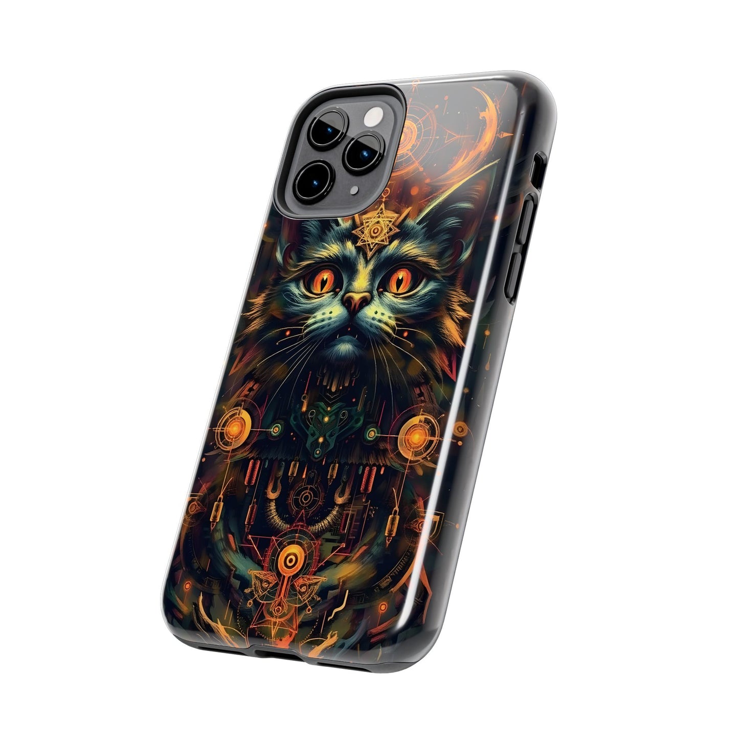 Mystical Cat Queen Tough Phone Case – Unique Protection for Cat Lovers - for iPhone