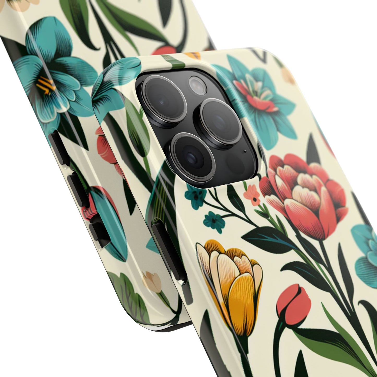 Floral Tough Phone Case - Vibrant Flower Design for Stylish Protection - for iPhone