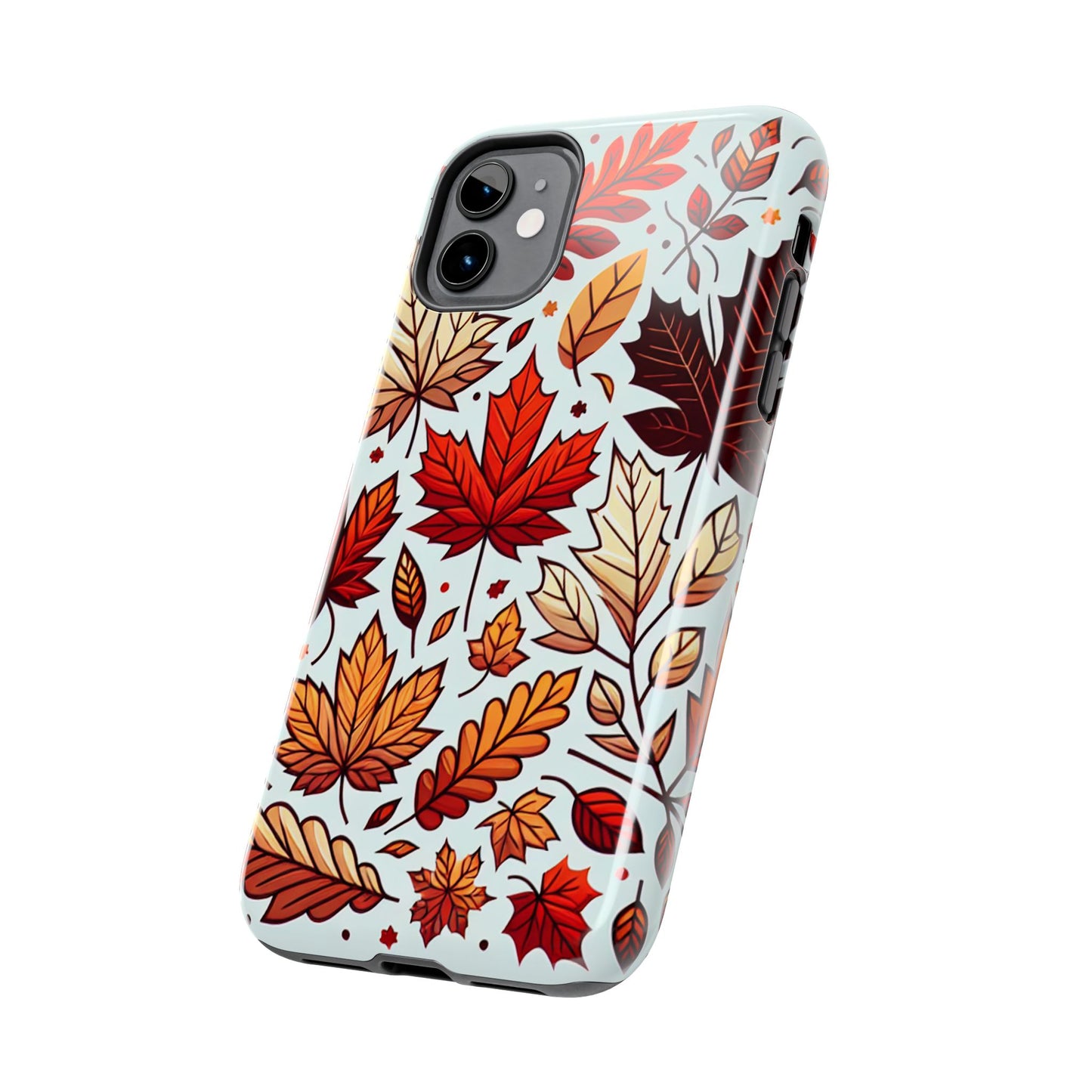 Autumn Leaves Tough Phone Case - Leaves Pattern - for iPhone