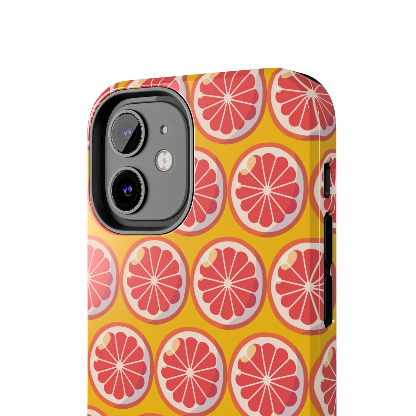 Citrus Pattern Tough Phone Case - Bright Grapefruit Design - for iPhone