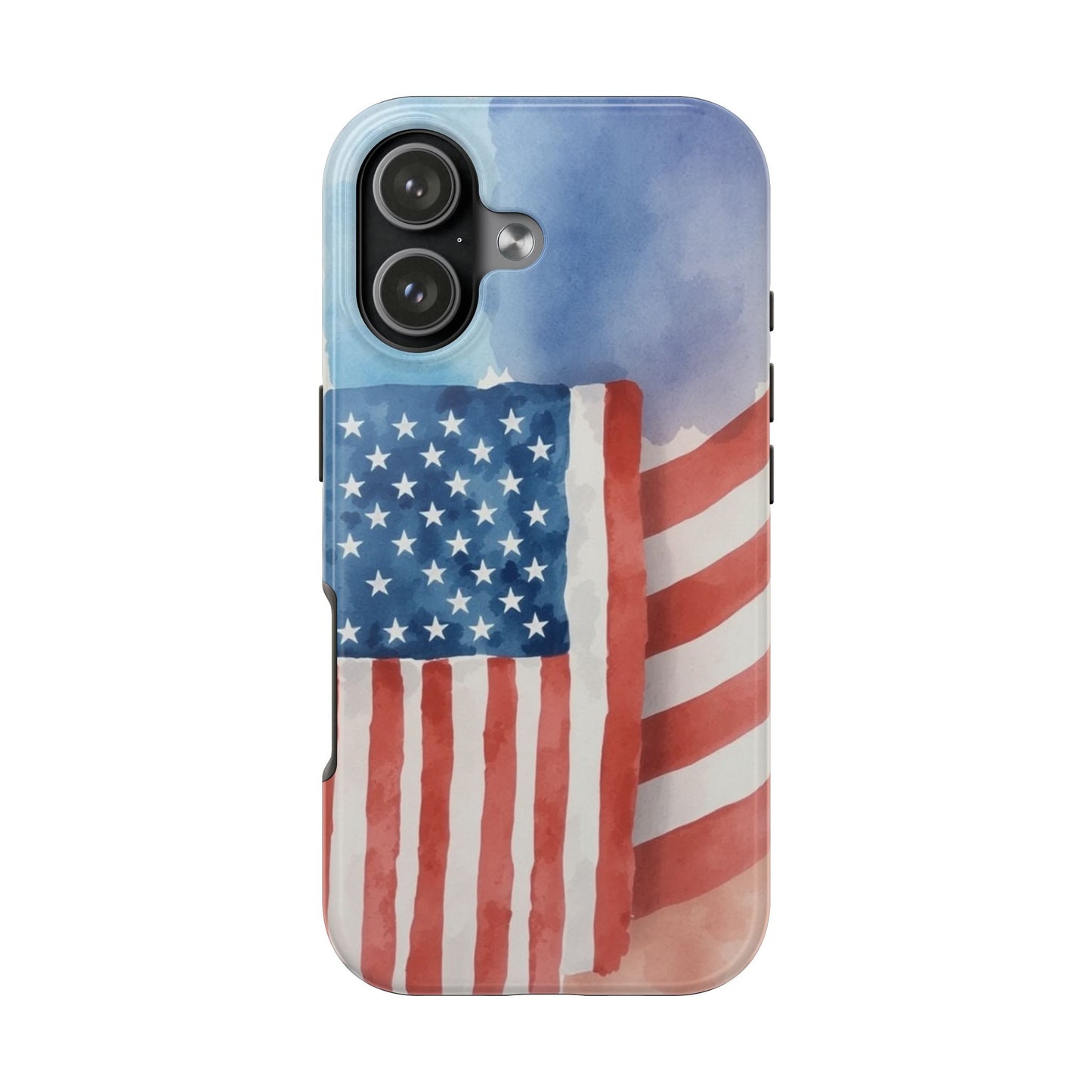 Abstract Watercolor American Flag Design - Tough Phone Case - for iPhone