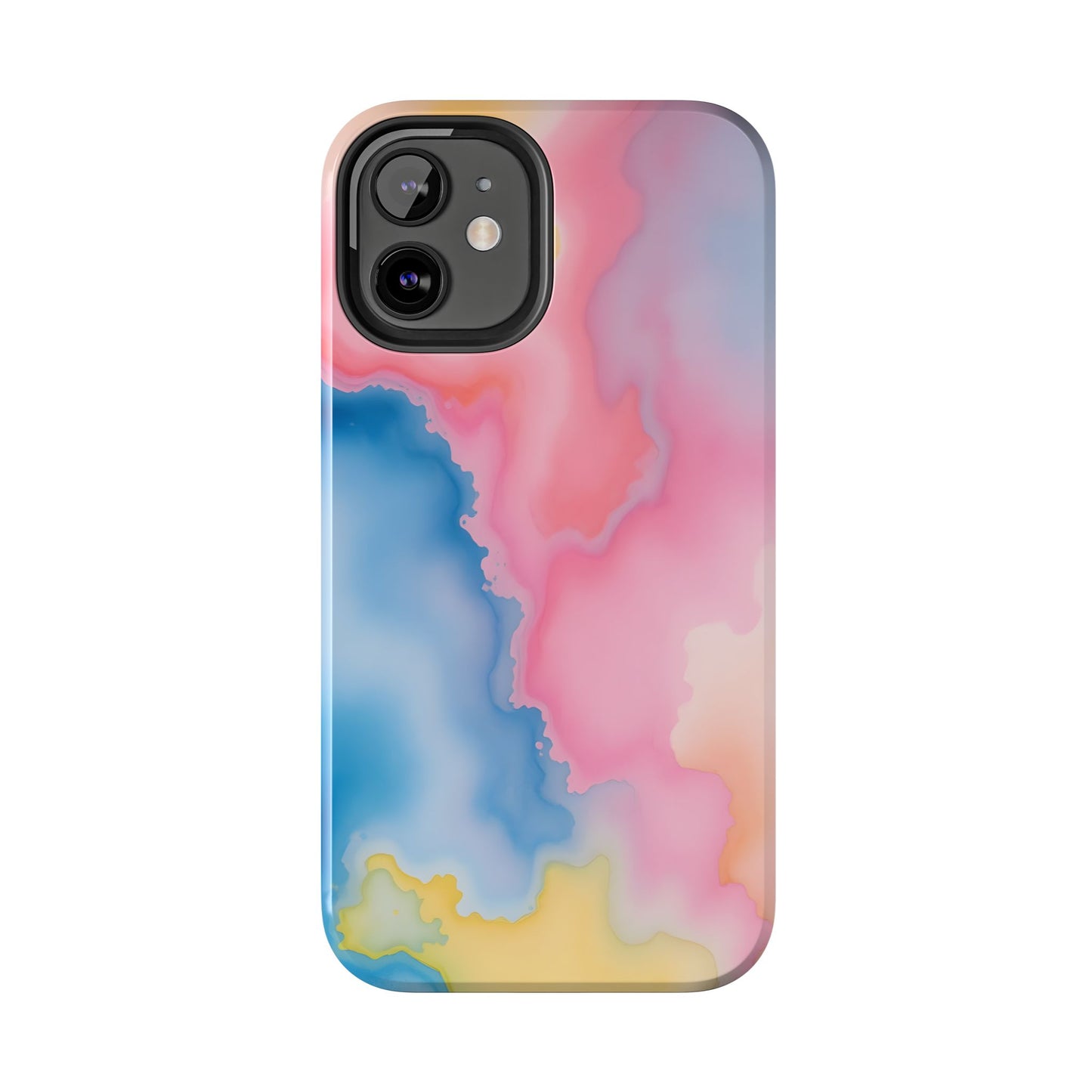 Painted Watercolor Tough Phone Case - Durable Protection with Artistic Vibes - for iPhone