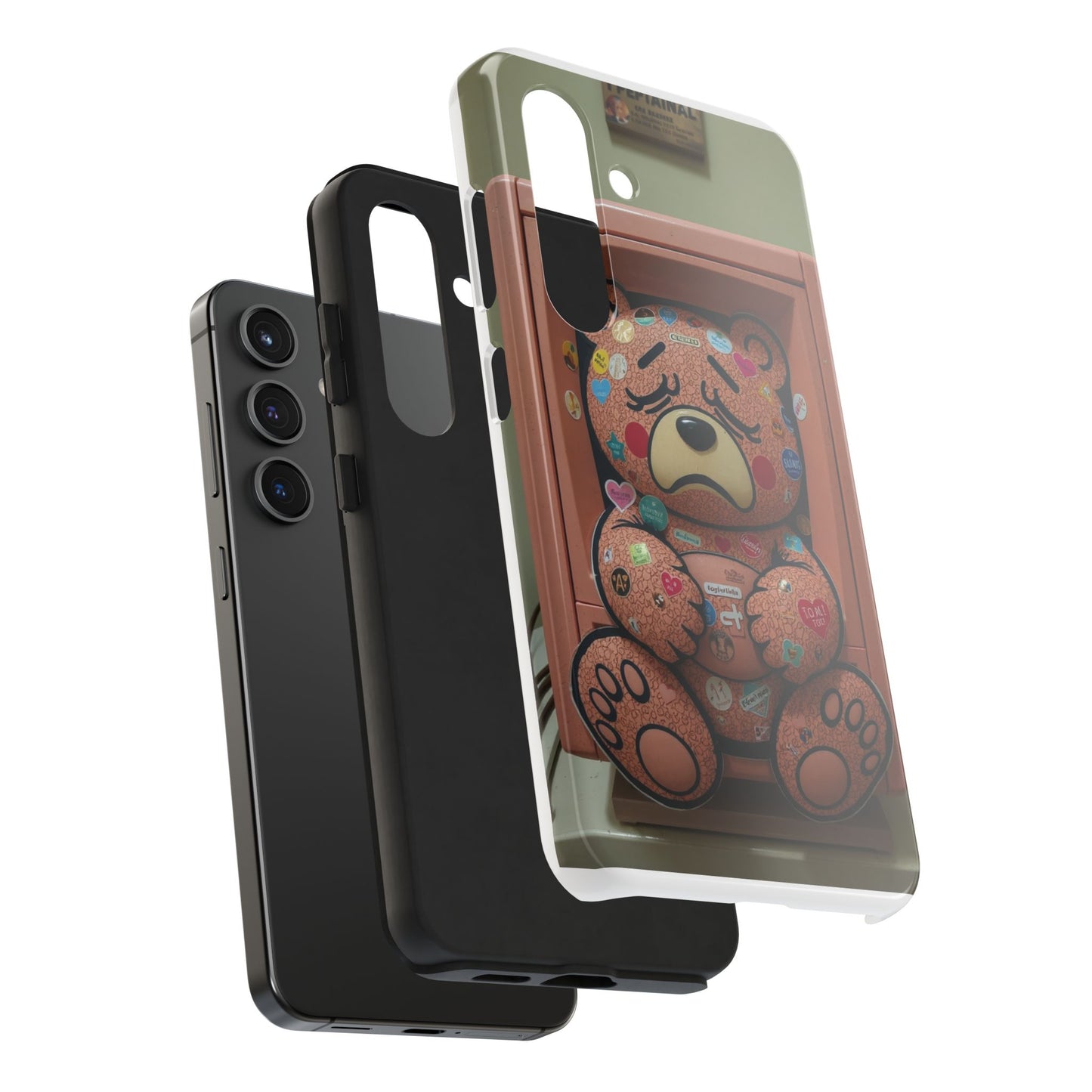 Cute Bear Tough Phone Case - Durable Protection with Fun Design