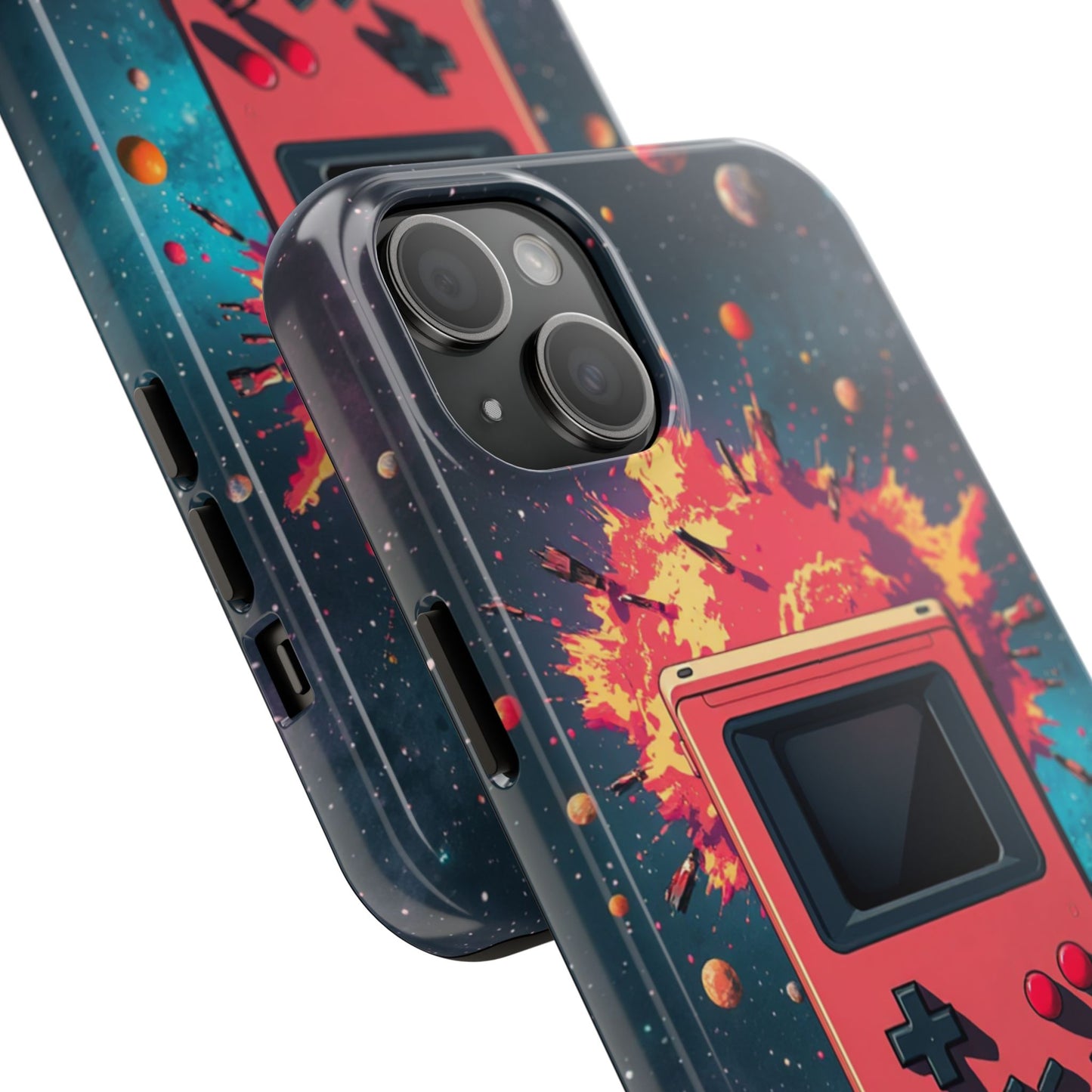 Retro Gaming Tough Phone Case - Space Adventure Design