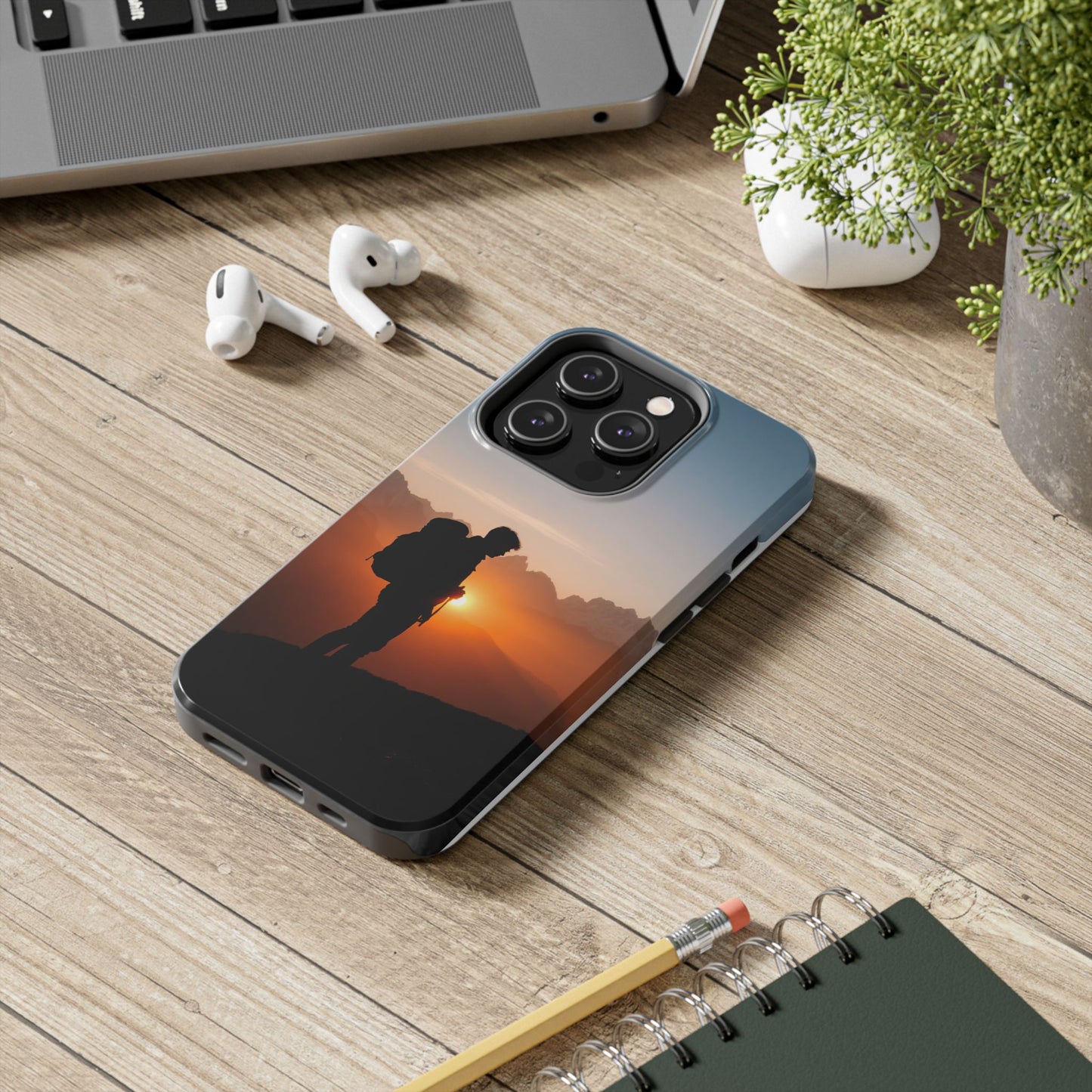 Explorer Adventure Sunset Mountain iPhone Case
