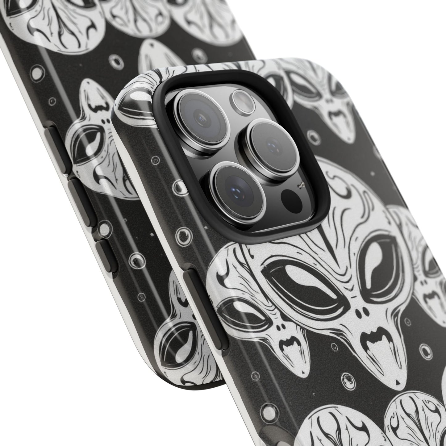 Alien Pattern Tough Phone Case - Durable Protection with Out-of-This-World Design