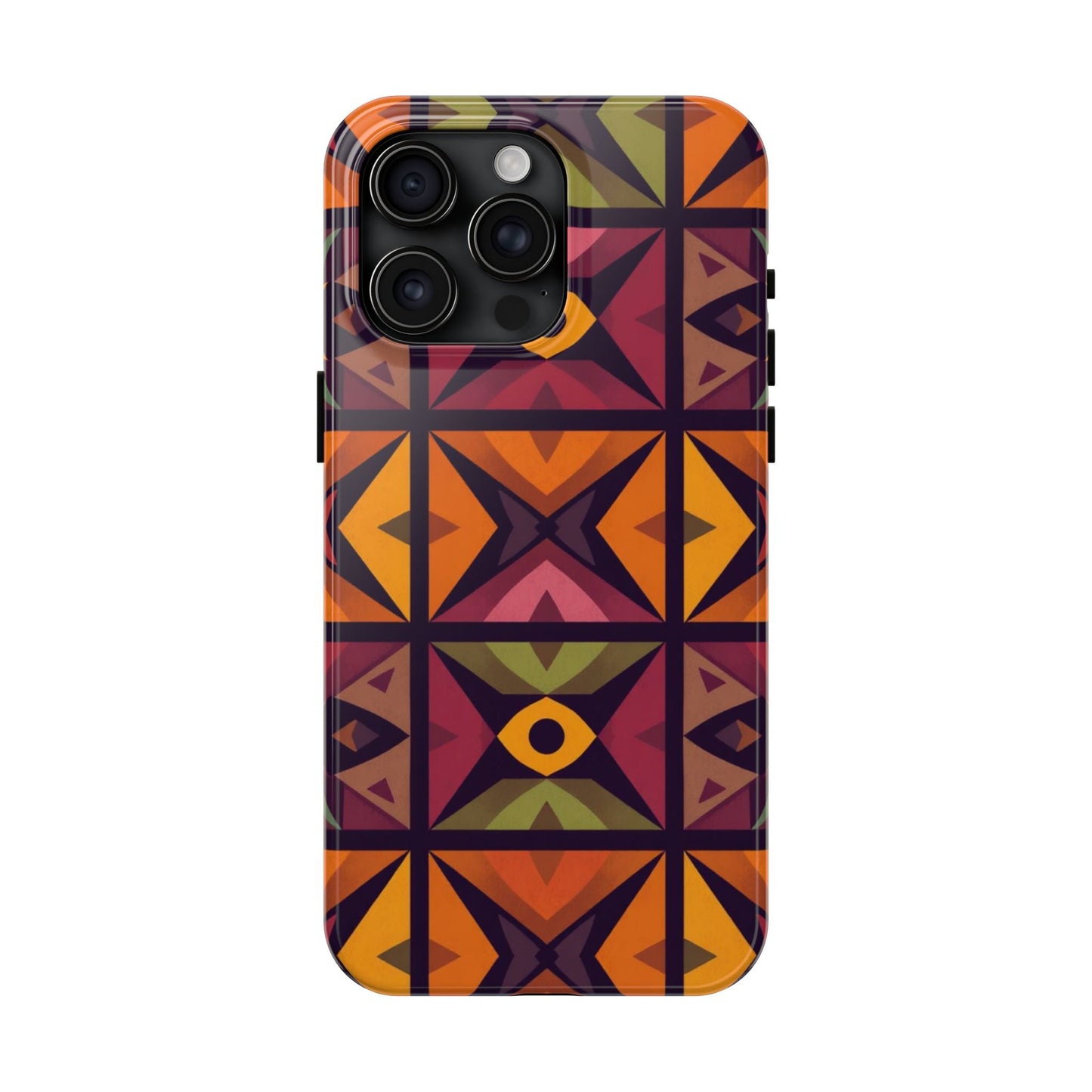 Vibrant Tribal Geometric Tough Phone Case - Colorful Protection for Your iPhone