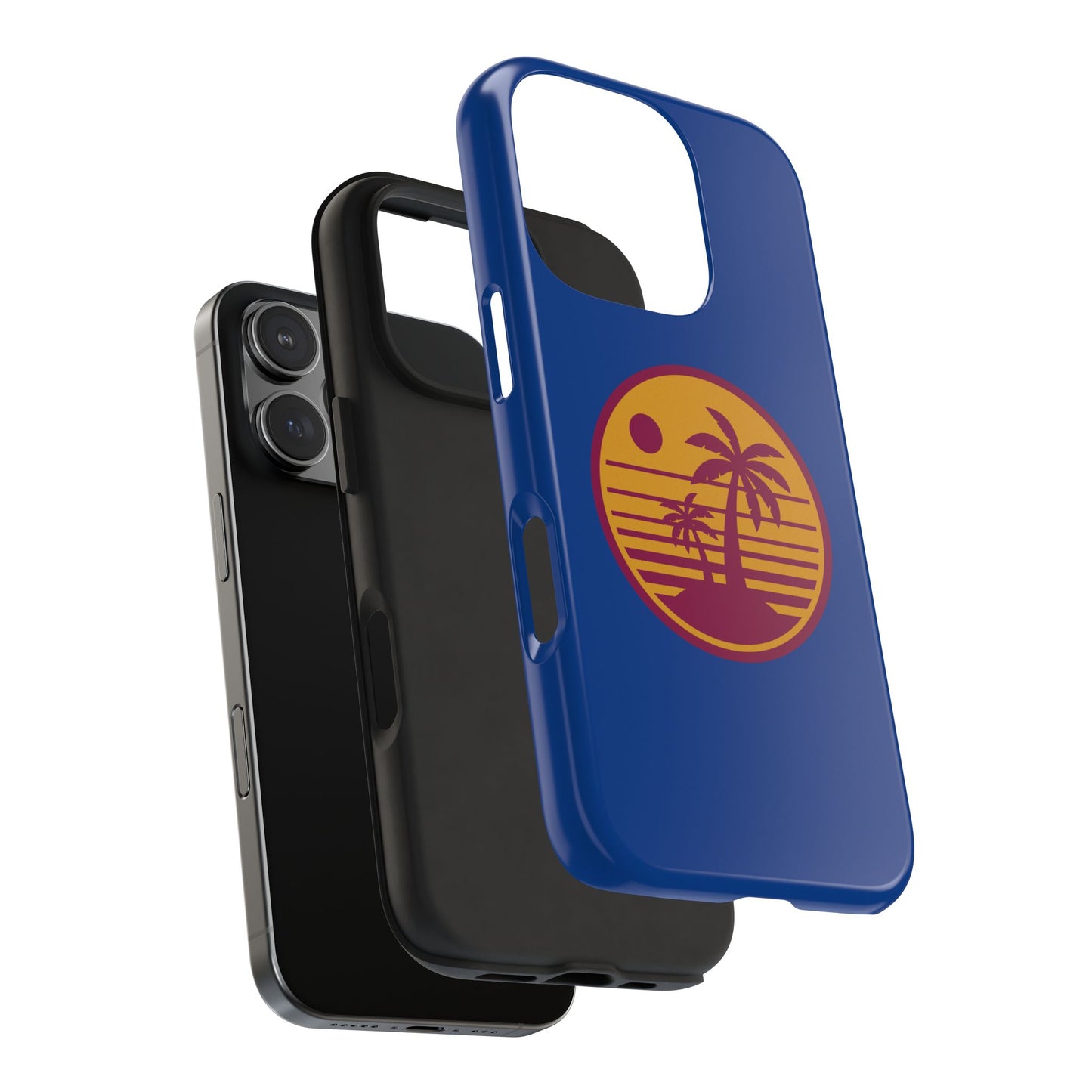 Retro Sunset Tough Phone Case - Vibrant Beach Vibes for Summer Adventures - for iPhone
