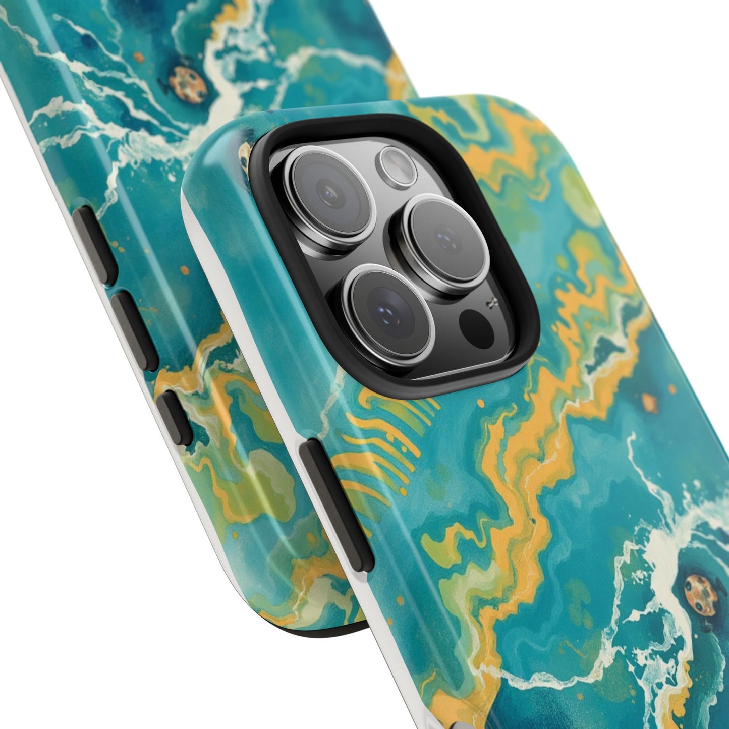 Ocean Wave Tough Phone Case – Durable Protection with Abstract Art Design