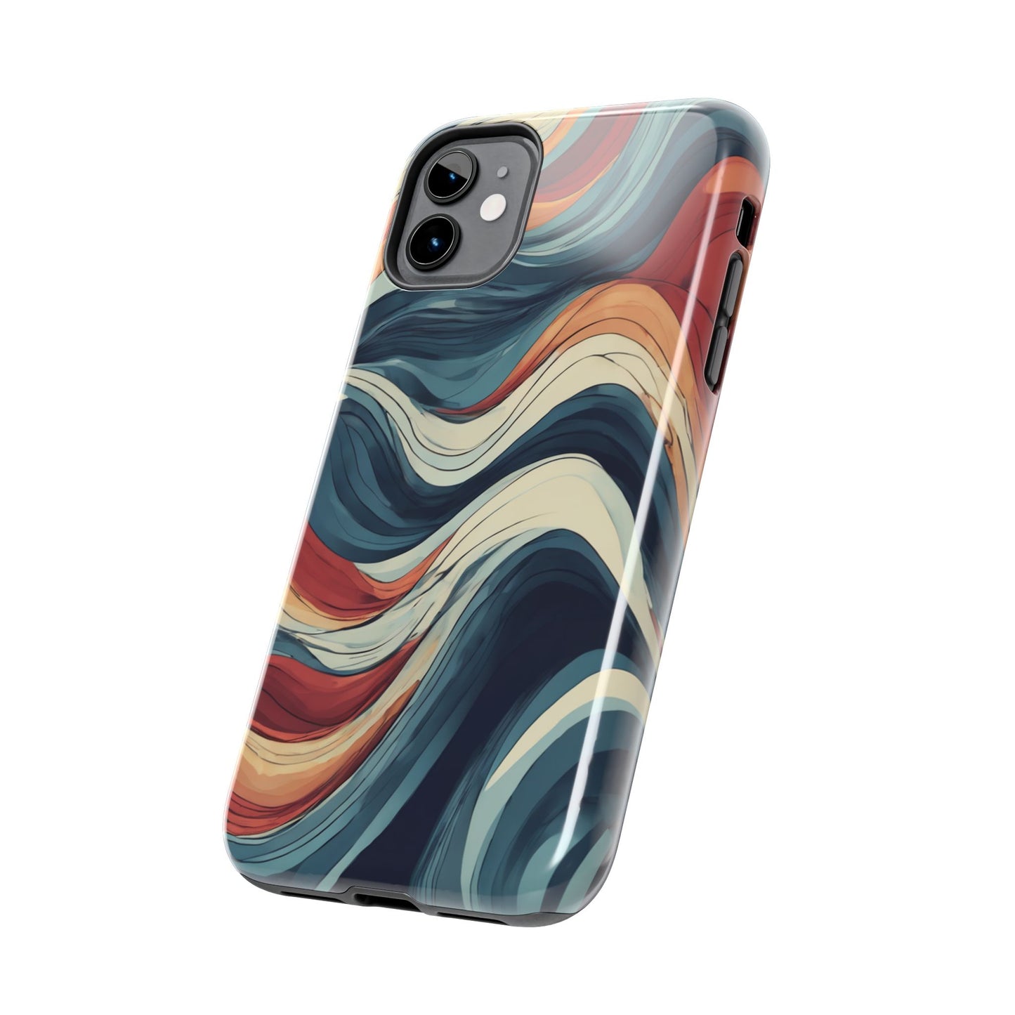 Abstract Wave Tough Phone Case | Stylish Protection for Daily Use - for iPhone