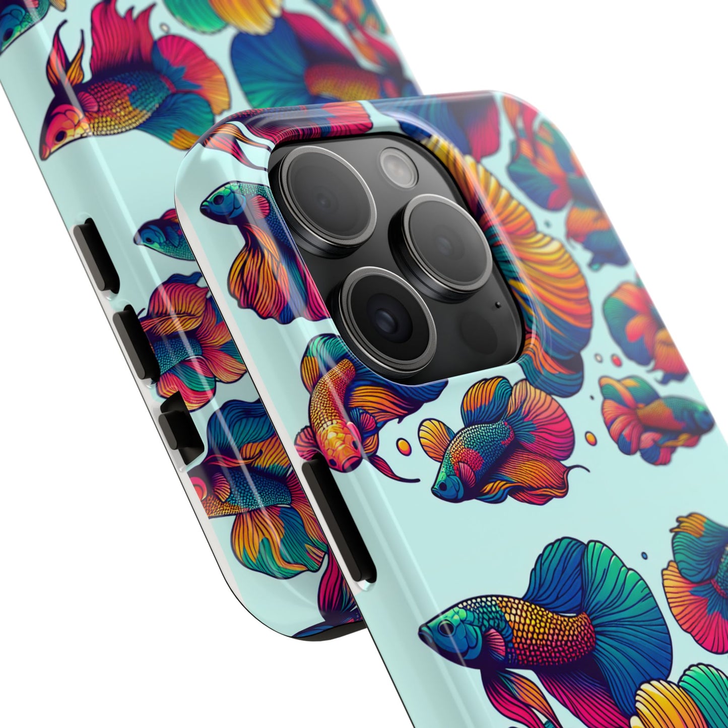 Colorful Fish Pattern Tough Phone Case - Aquatic Lovers - for iPhone