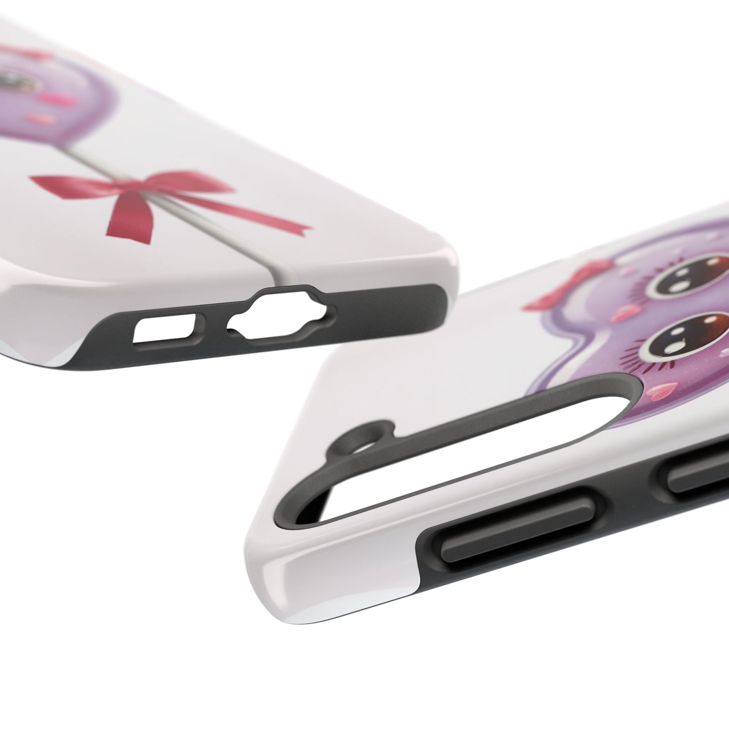 Cute Heart Lollipop Tough Phone Case - Adorable Protection for Candy Lovers