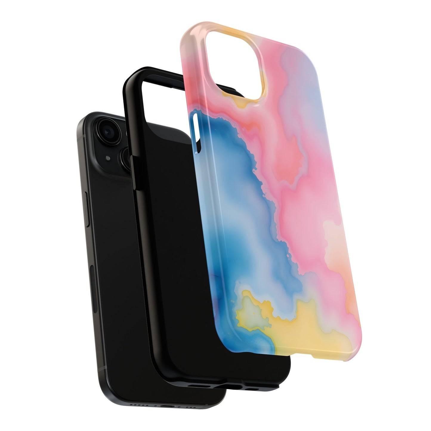 Painted Watercolor Tough Phone Case - Durable Protection with Artistic Vibes - for iPhone