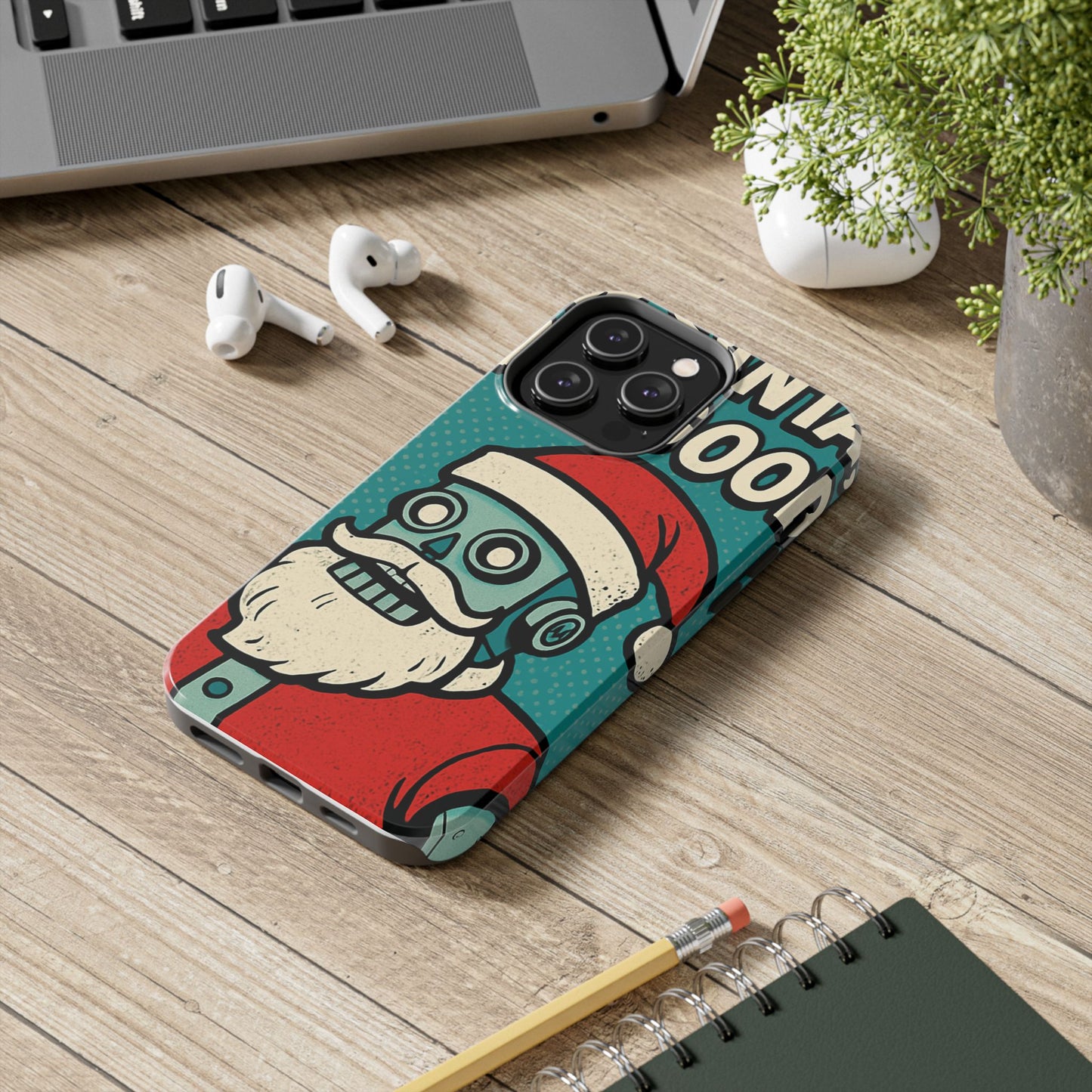 Santa Robot Phone Case - Durable Tough Design for Holidays