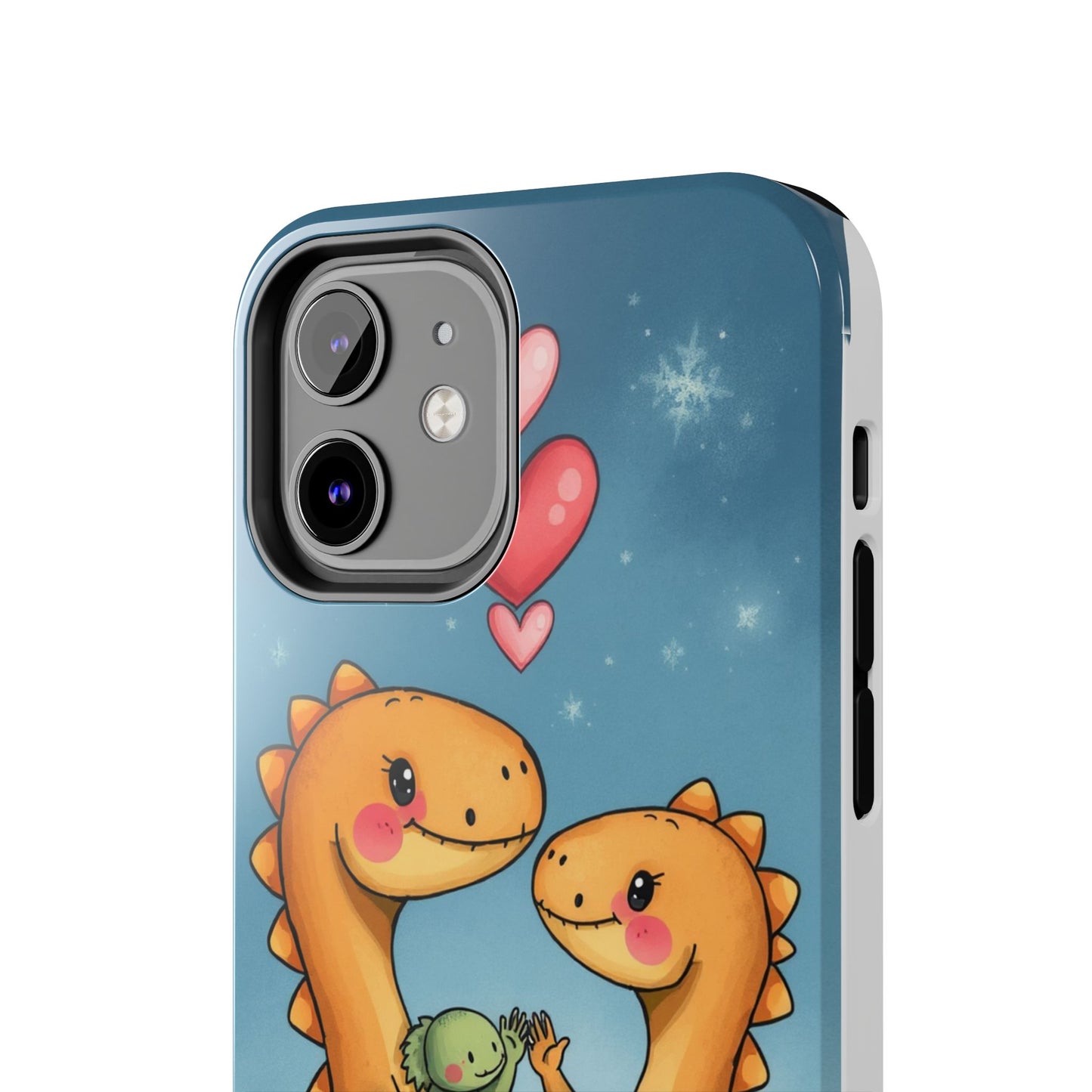Dino Love Tough Phone Case - Cute & Durable Design for Kids & Parents