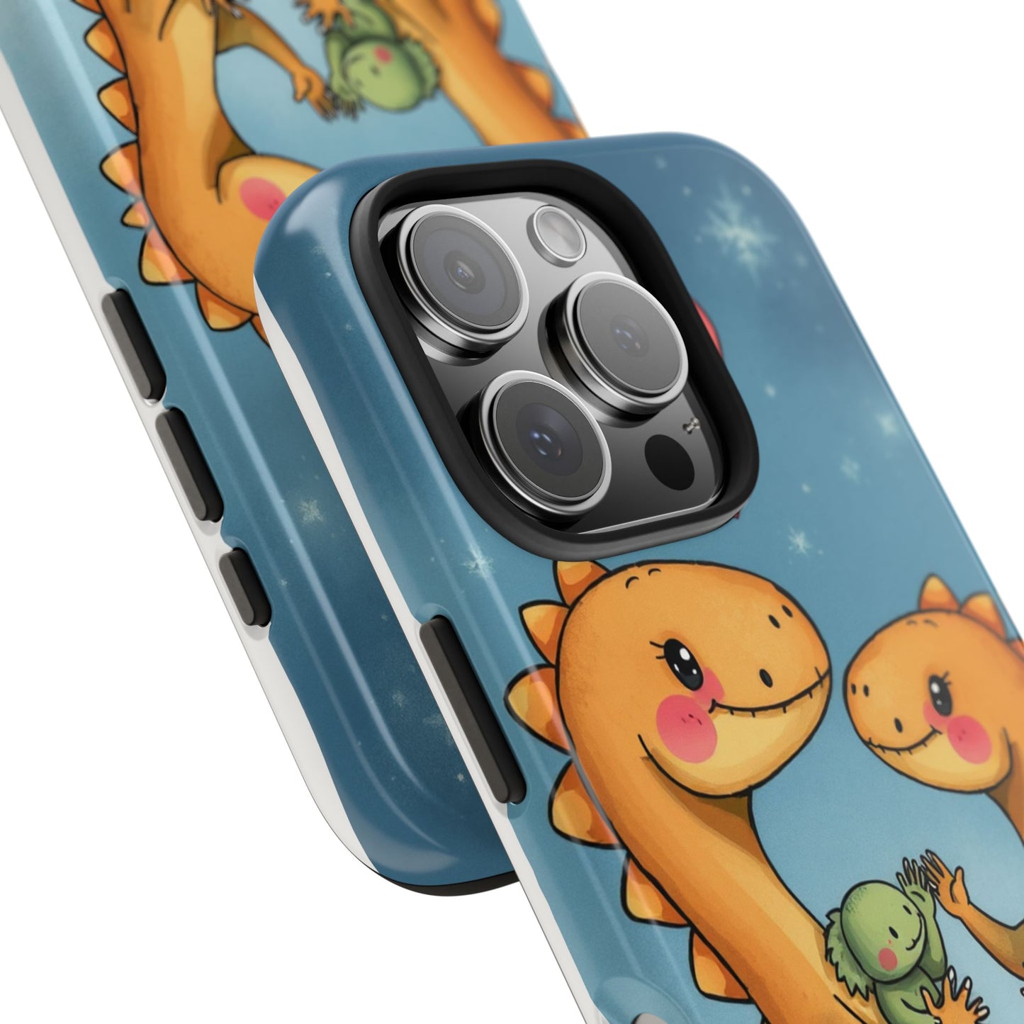 Dino Love Tough Phone Case - Cute & Durable Design for Kids & Parents
