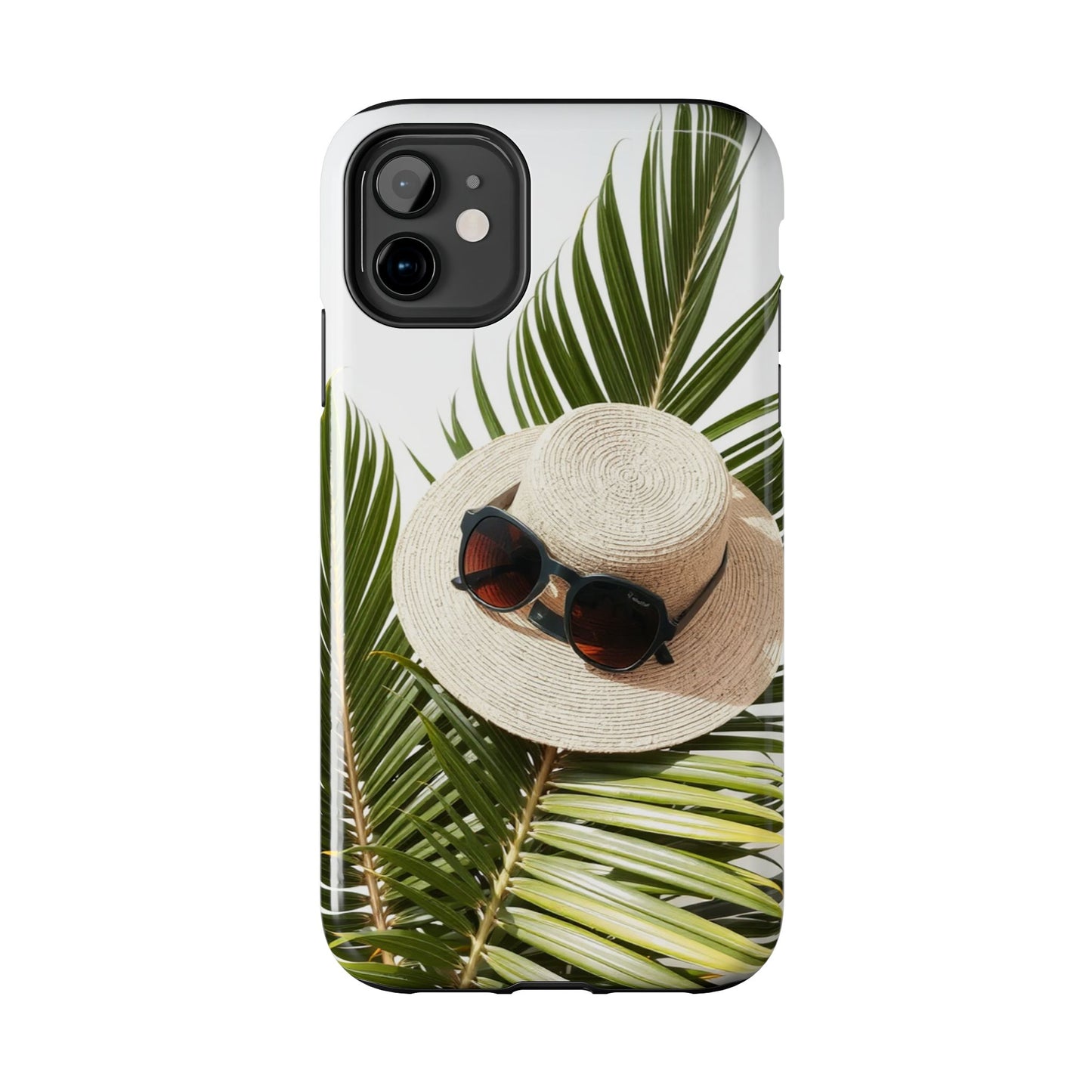 Tropical Phone Case - Summer Vibes with Hat & Sunglasses Design