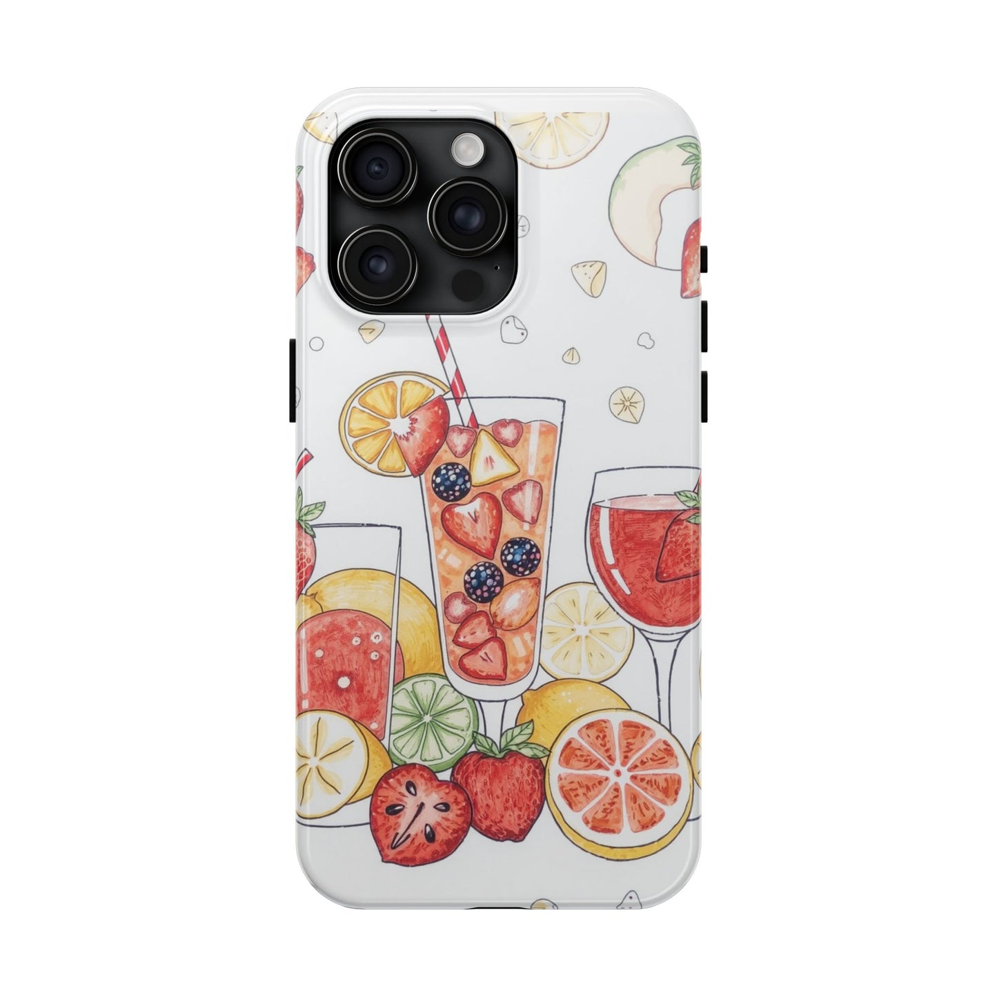 Colorful Fruit Cocktail Tough Phone Case - Perfect for Summer Vibes