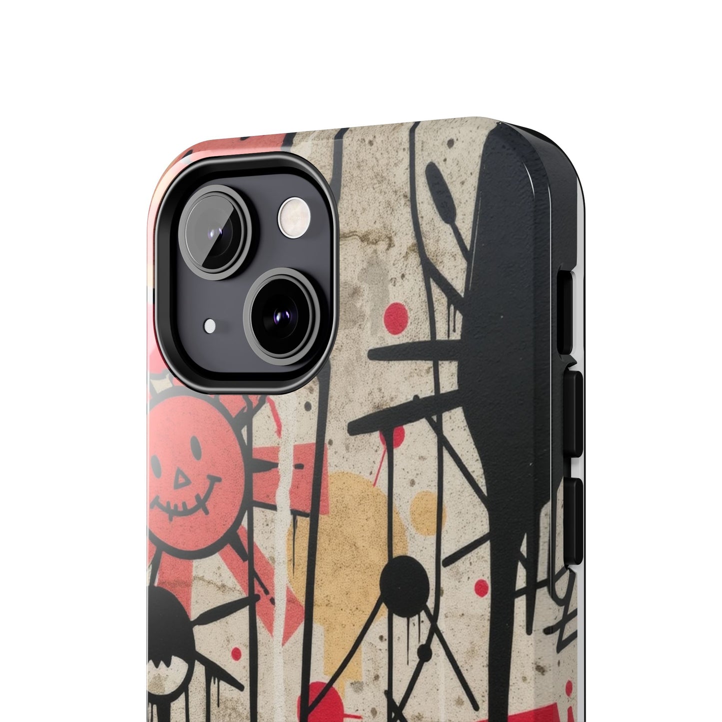 Artistic Tough Phone Case - Abstract Fun Grafitti Design for Protective Style - for iPhone