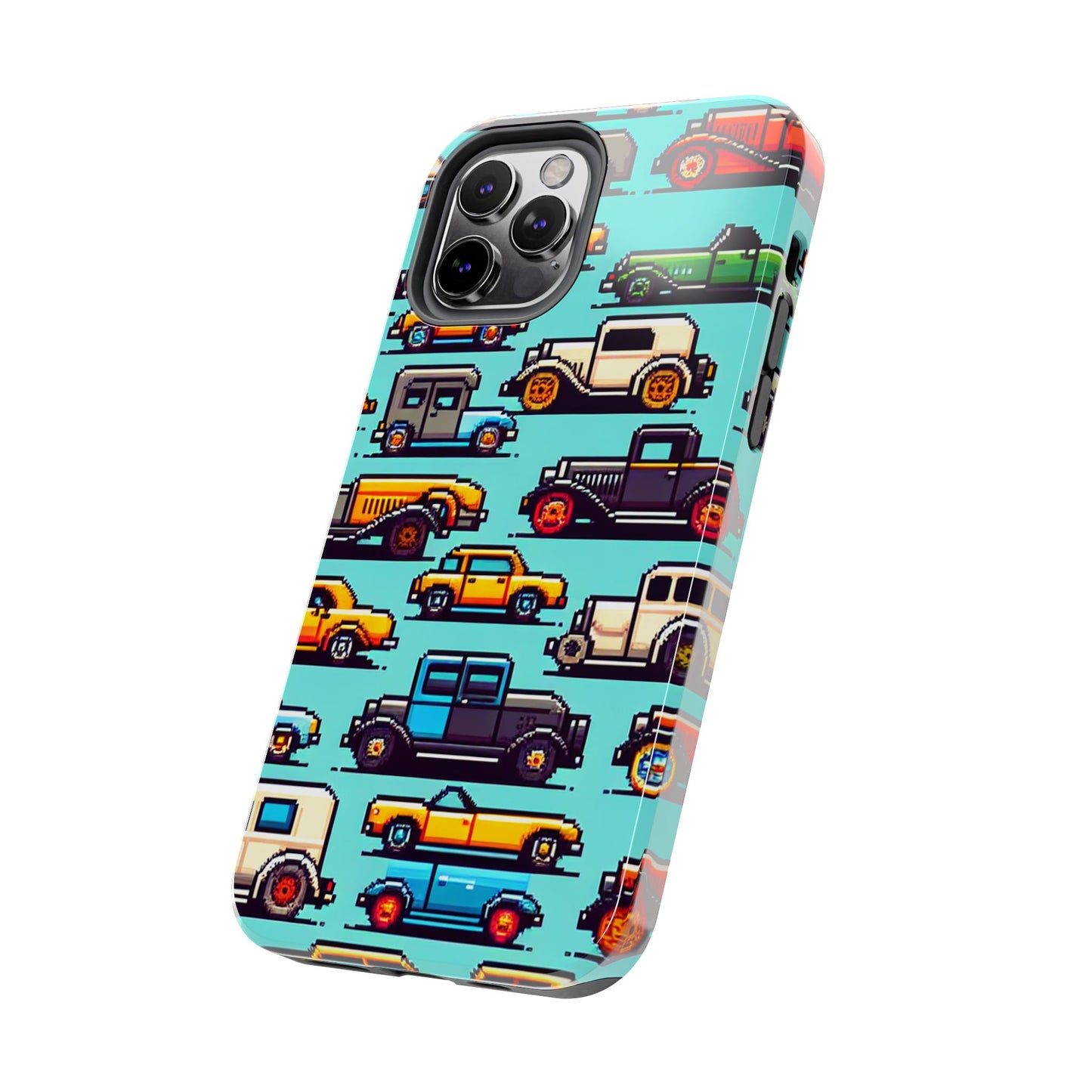 Retro Car Pixel Art Tough Phone Case - Durable & Stylish Protection - for iPhone