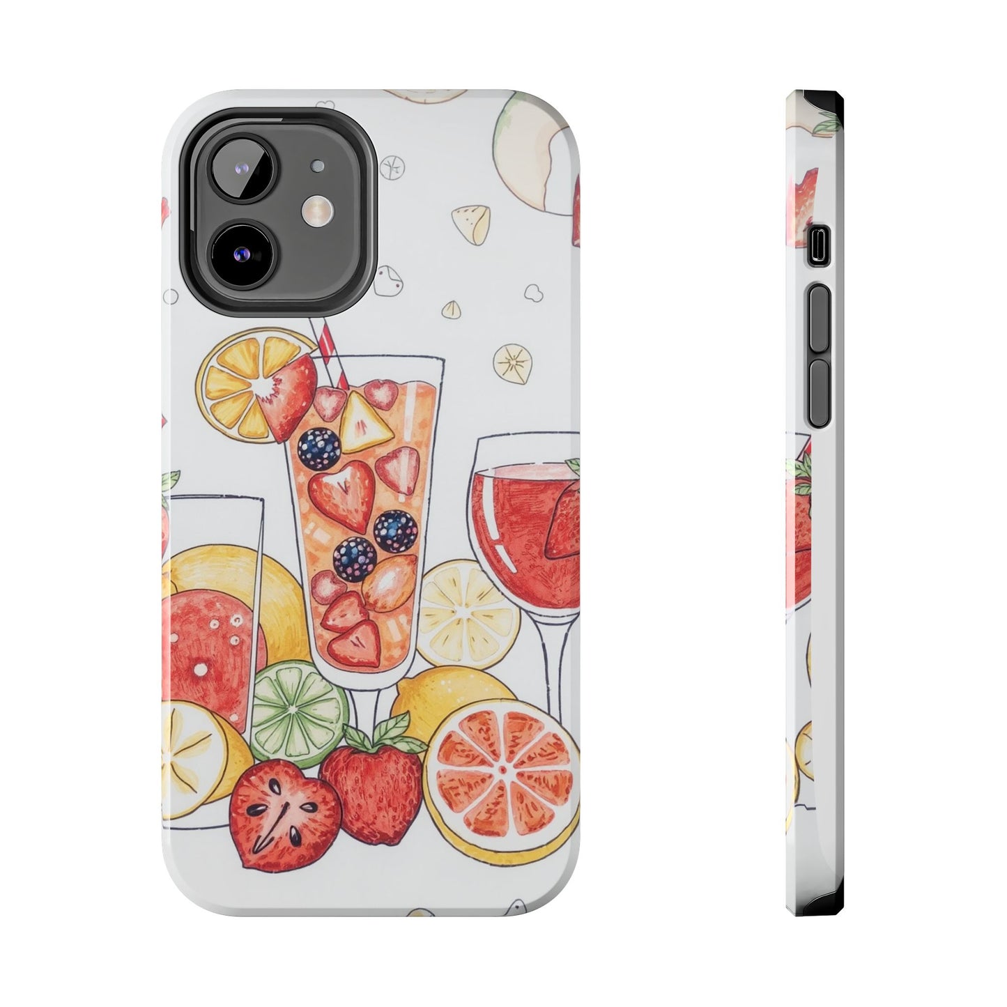 Colorful Fruit Cocktail Tough Phone Case - Perfect for Summer Vibes