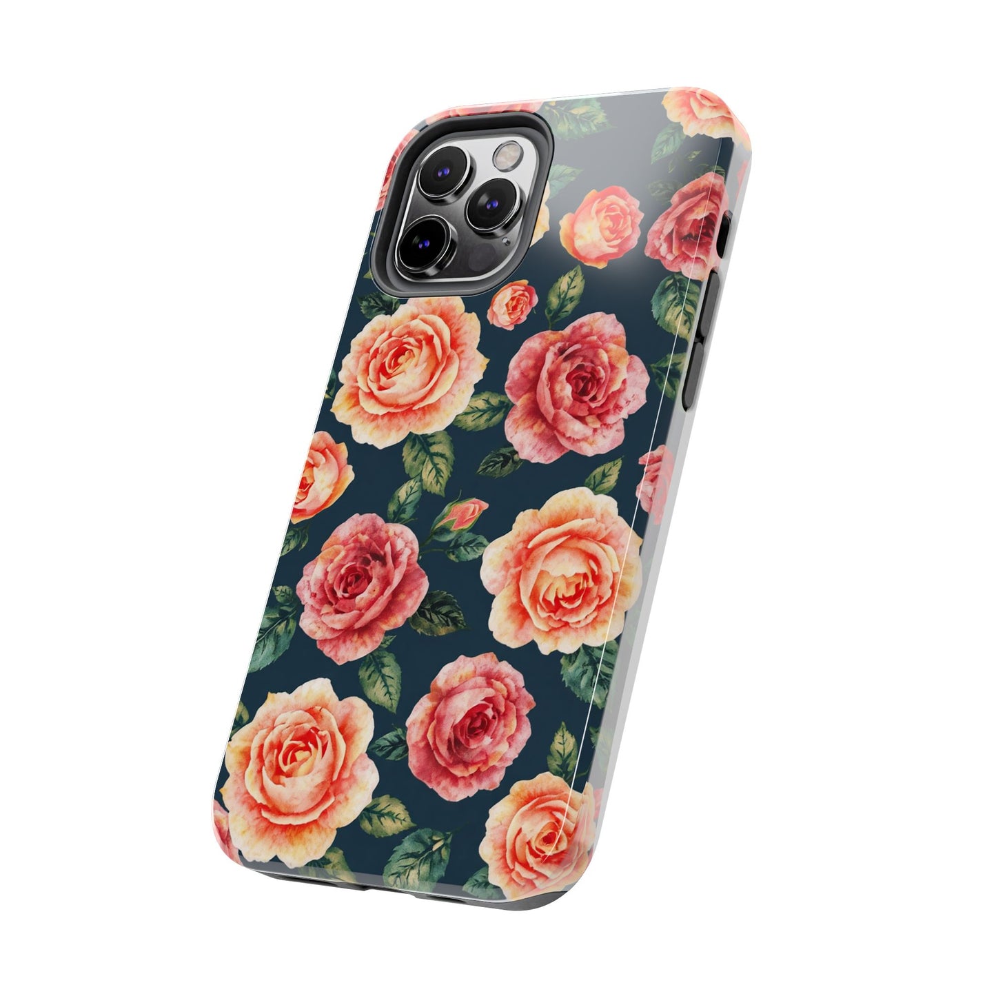 Floral Tough Phone Cases - Durable & Stylish New Age Rose Design - for iPhone