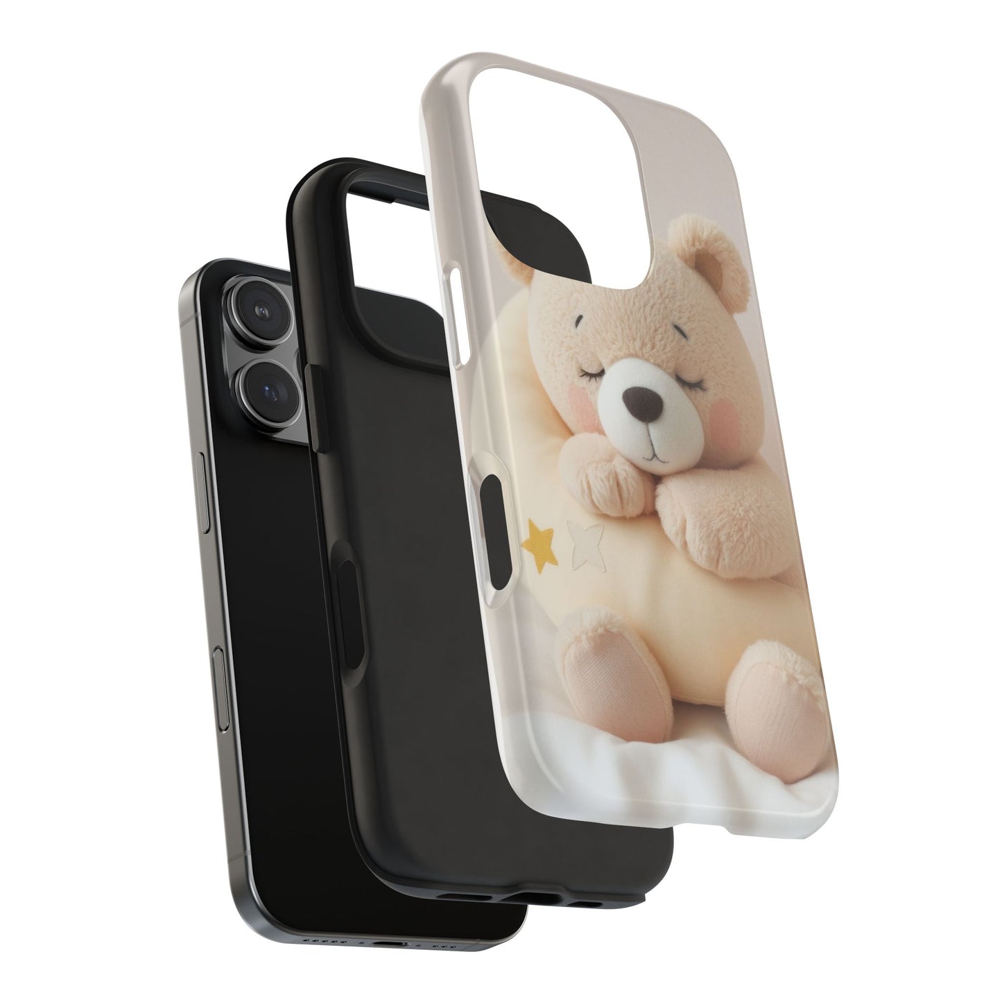Cute Bear Tough Phone Case - Adorable Baby Animal Design for Kids & Adults