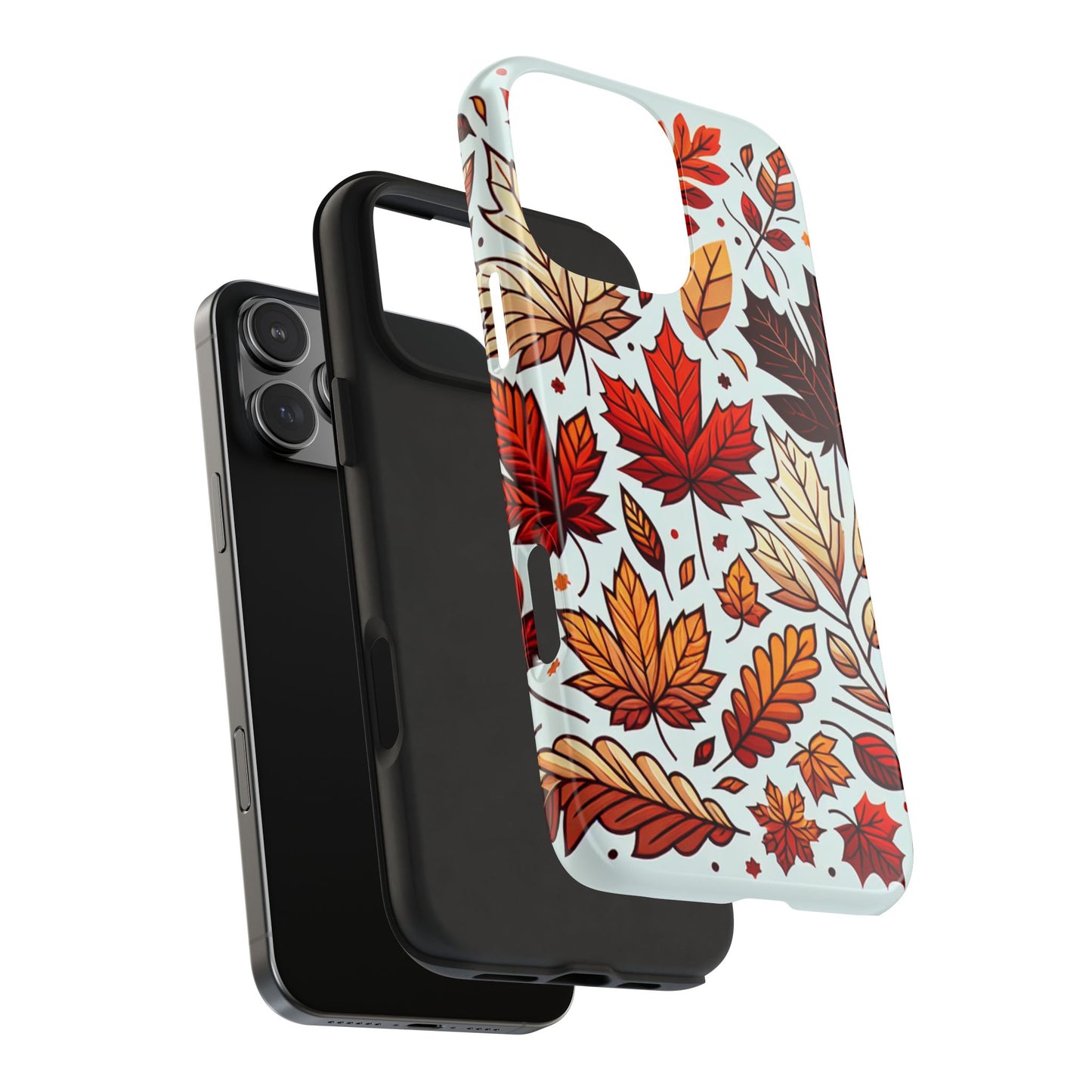 Autumn Leaves Tough Phone Case - Leaves Pattern - for iPhone