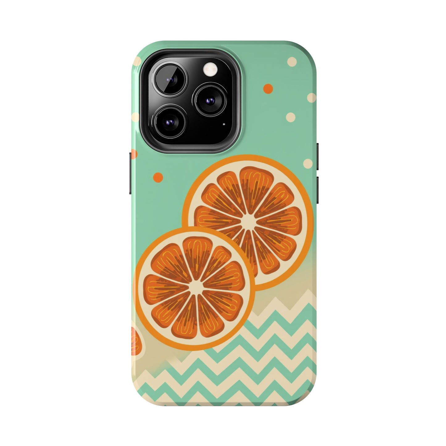 Citrus Vibe Tough Phone Case - Fun Orange Slice Design