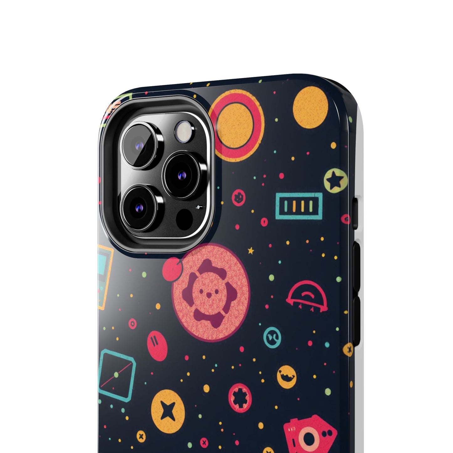 Colorful Space-Themed Tough Phone Case - Fun & Durable Protection for All Ages - for iPhone