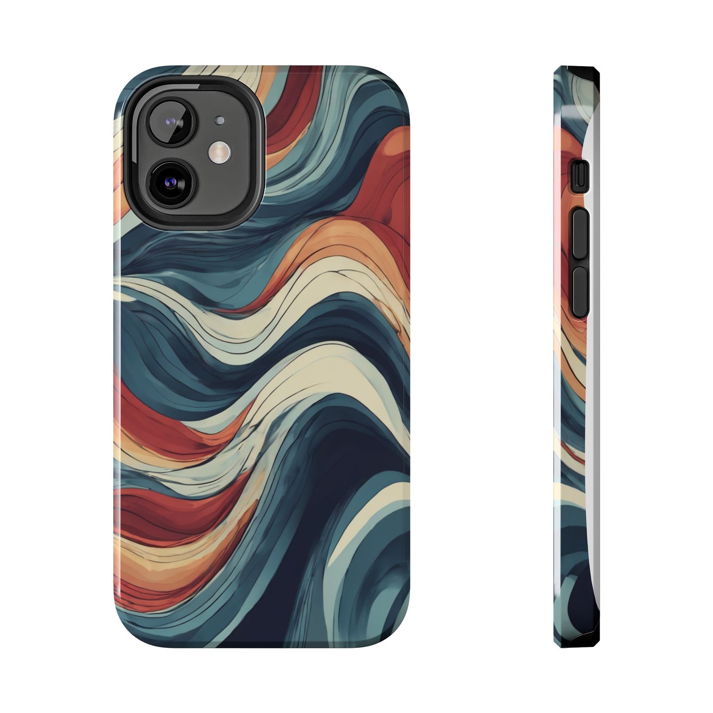 Abstract Wave Tough Phone Case | Stylish Protection for Daily Use - for iPhone
