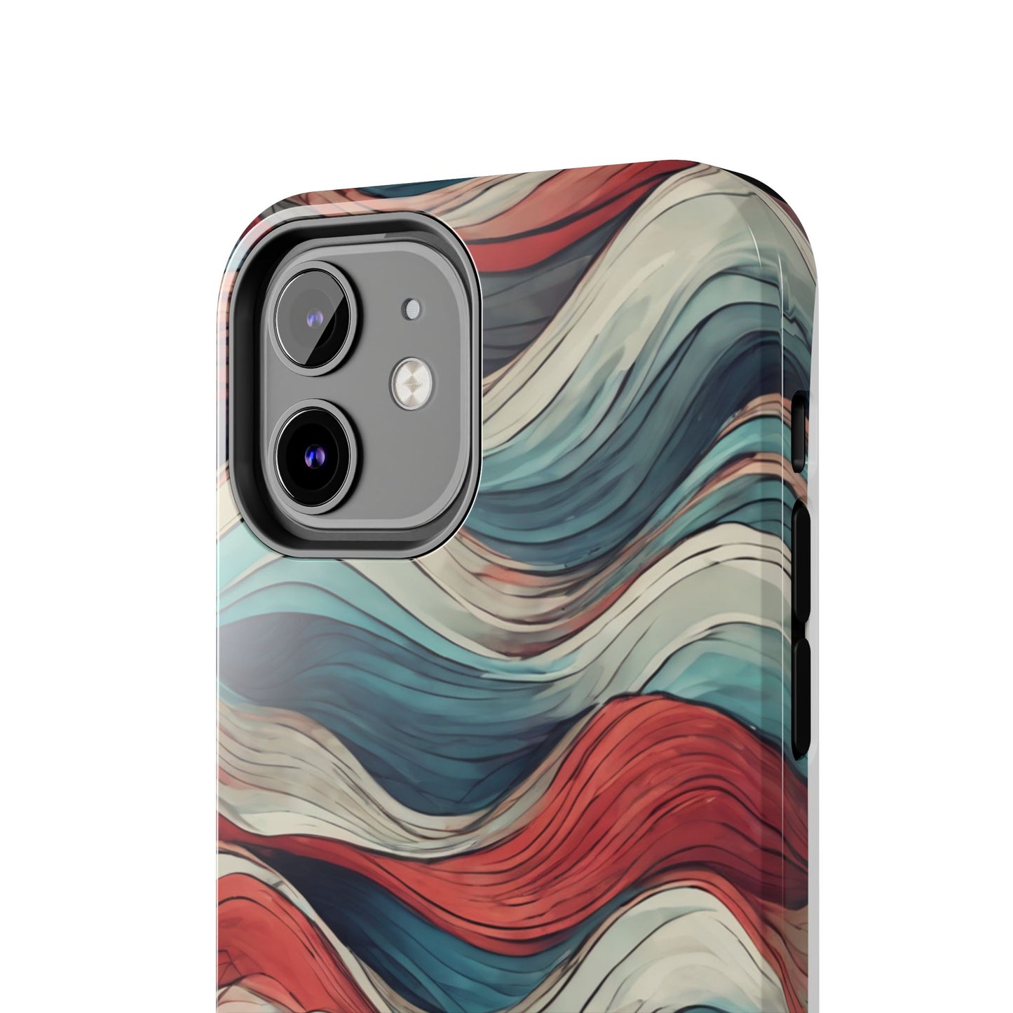 Abstract Waves Tough Phone Case - Stylish & Durable Phone Protection - for iPhone