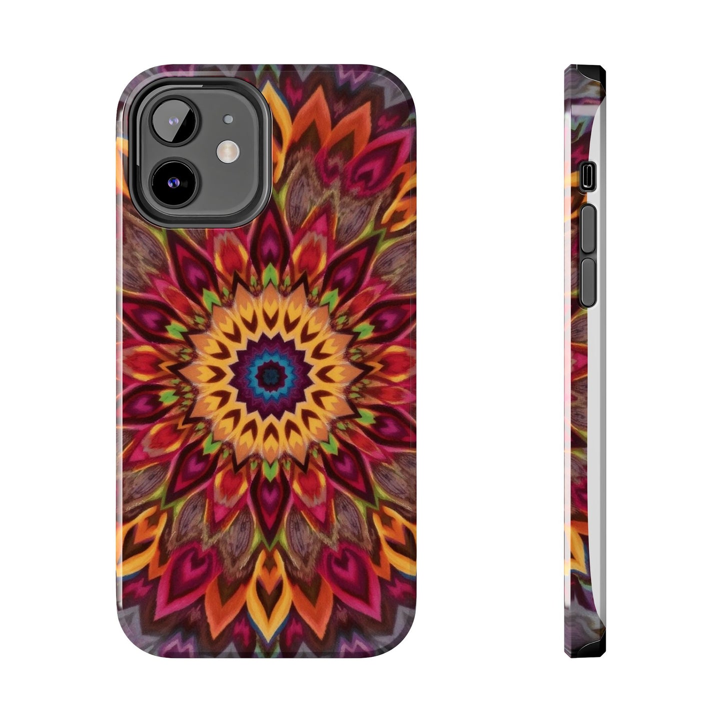 Vibrant Floral Mandala Tough Phone Case | Stylish and Durable Protection - for iPhone