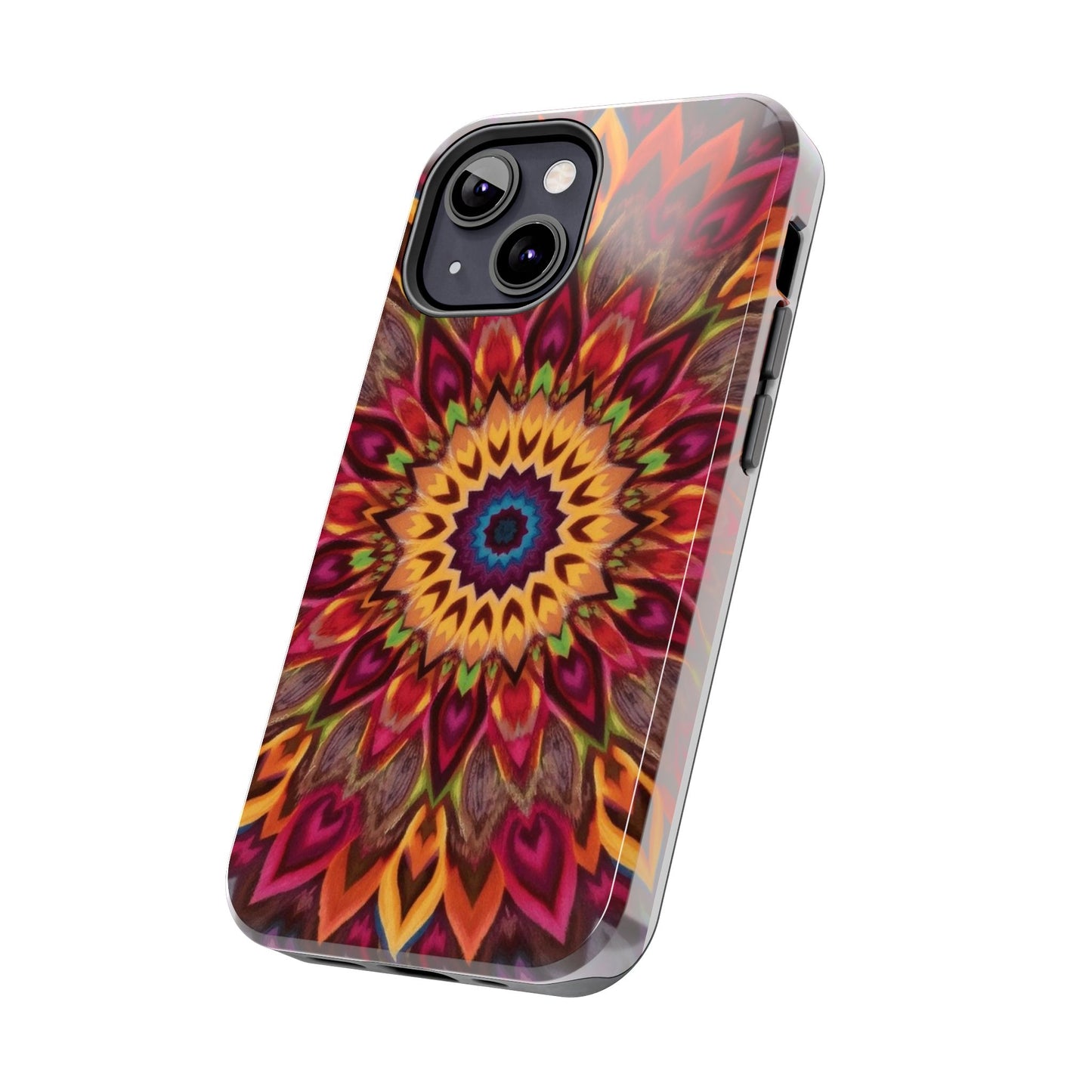 Vibrant Floral Mandala Tough Phone Case | Stylish and Durable Protection - for iPhone