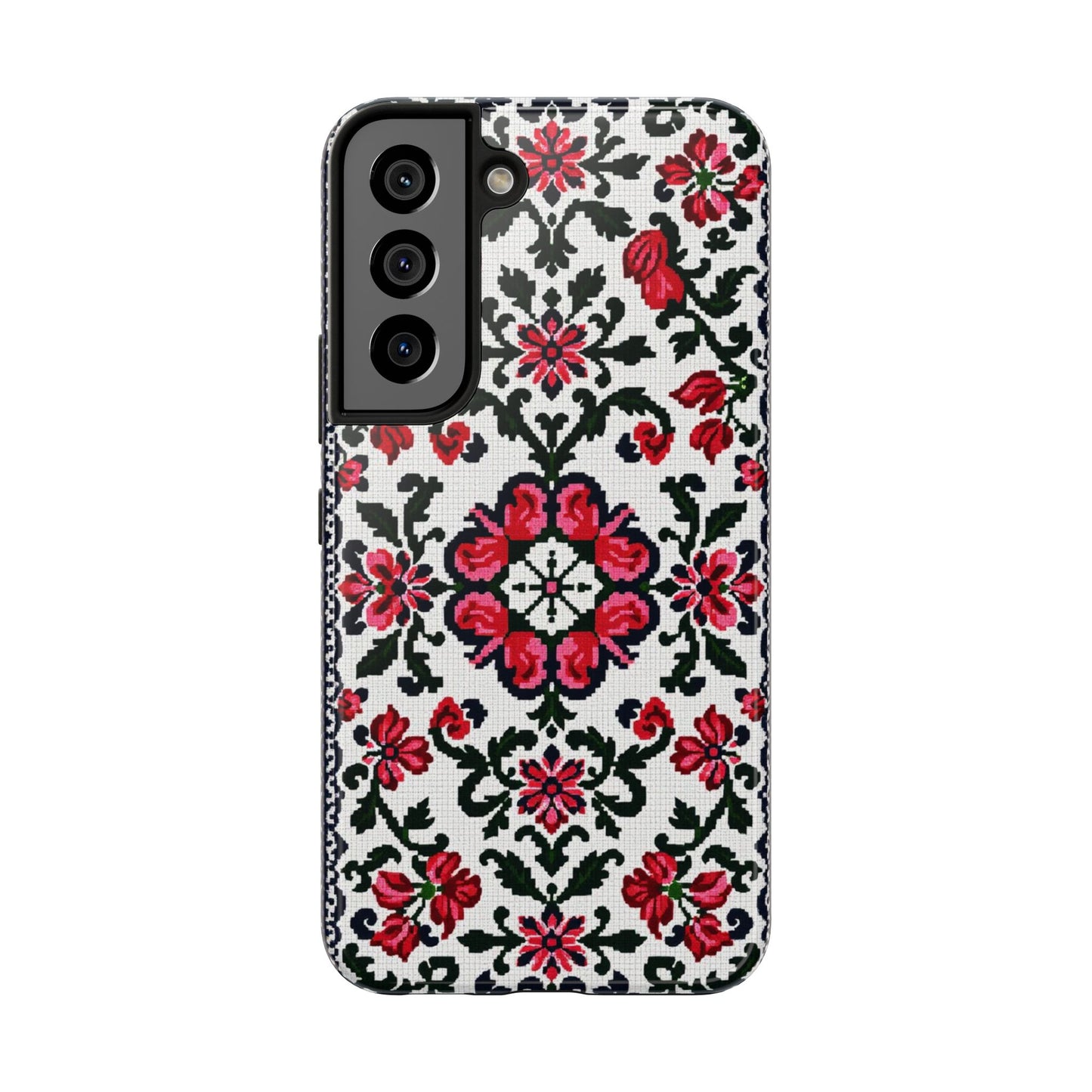 Traditional Knit Floral Design | Tough Phone Case - Durable Protection for iPhone
