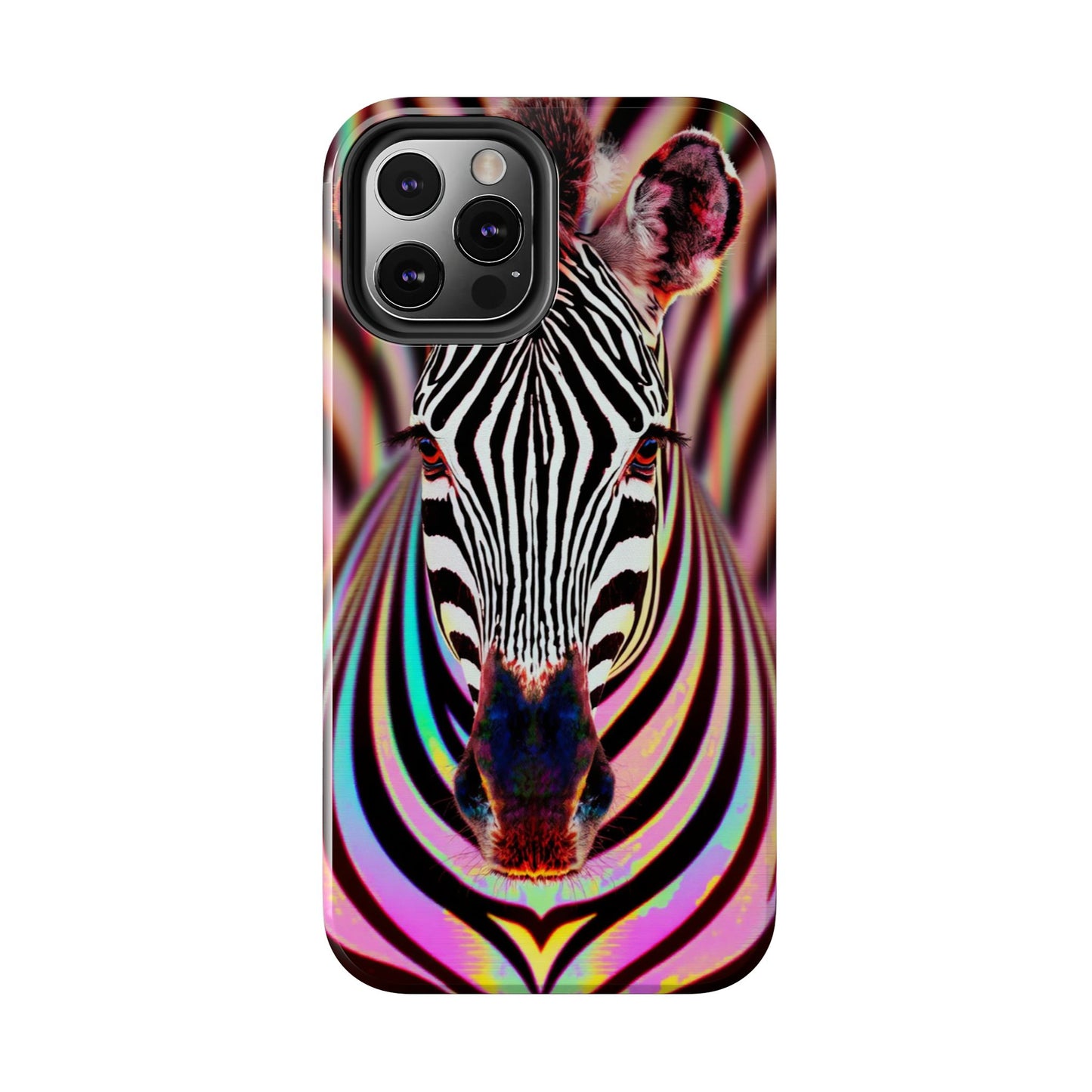 Vibrant Zebra Tough Phone Case - Unique Animal Design for Wild Spirit