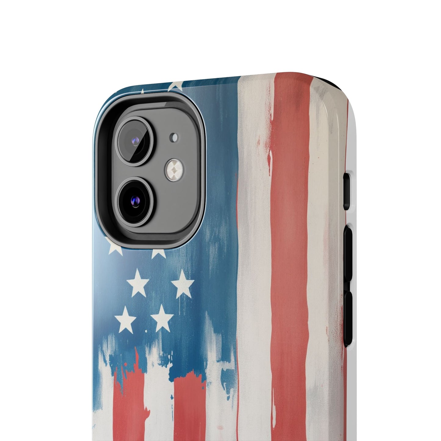 Patriotic Tough Phone Cases - Abstract USA Flag Design for Durable Protection - for iPhone