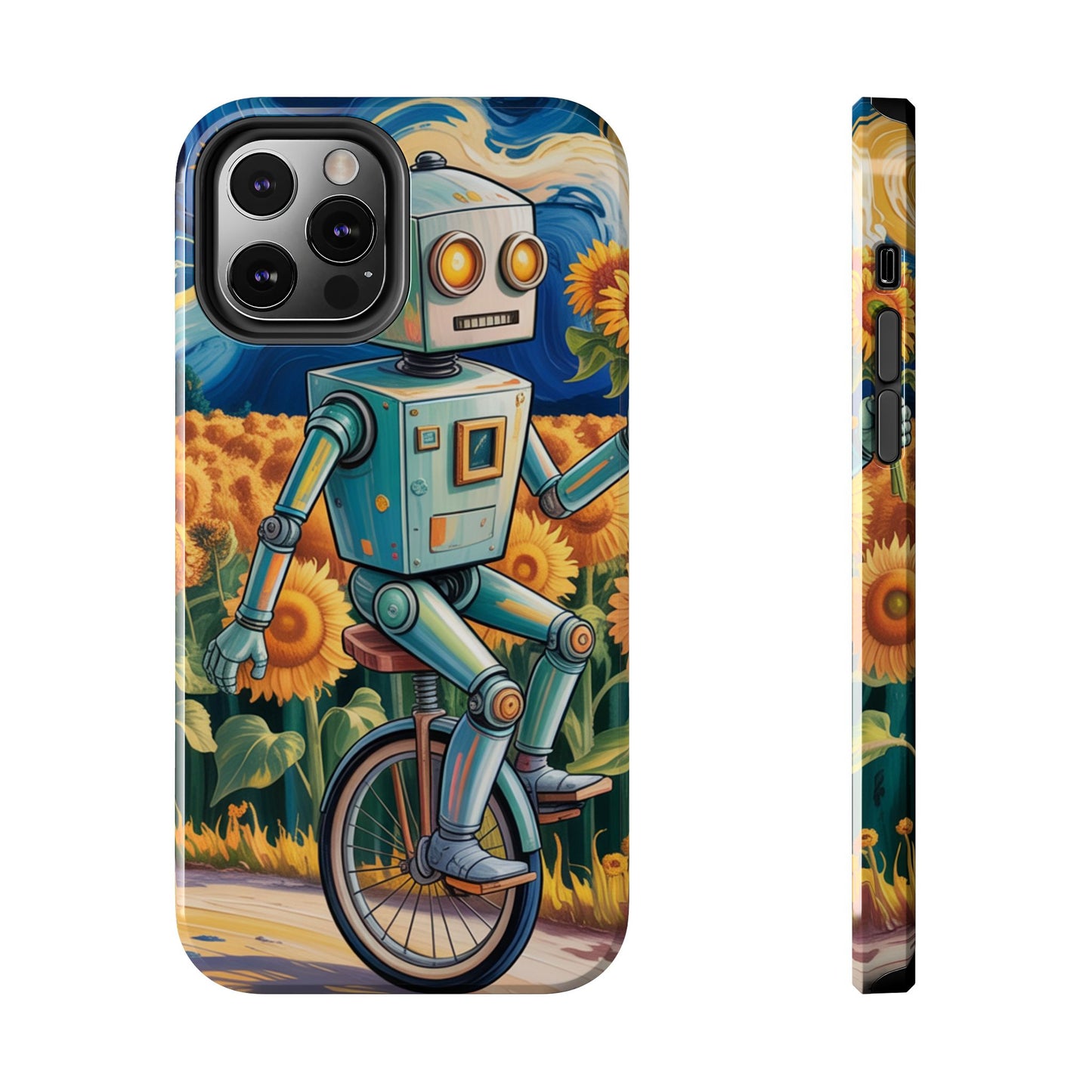 Robot Cycle Tough Phone Case - Durable & Unique Design