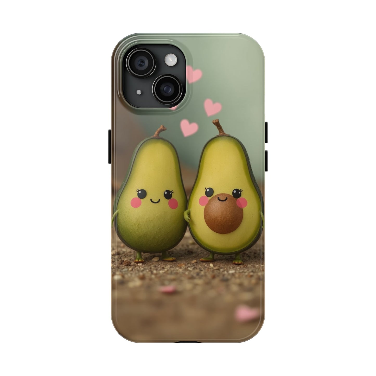 Cute Avocado Phone Case, Funny Tough Case, Quirky Phone Accessory, Gifts for Foodies, Valentine's Day Present