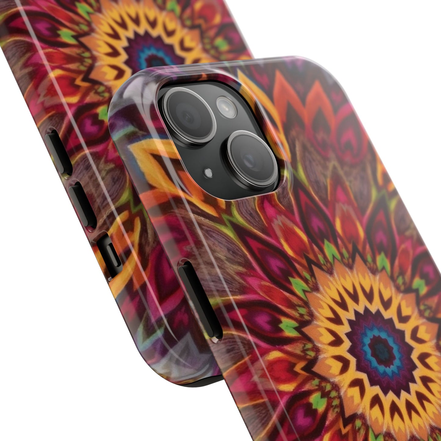 Vibrant Floral Mandala Tough Phone Case | Stylish and Durable Protection - for iPhone