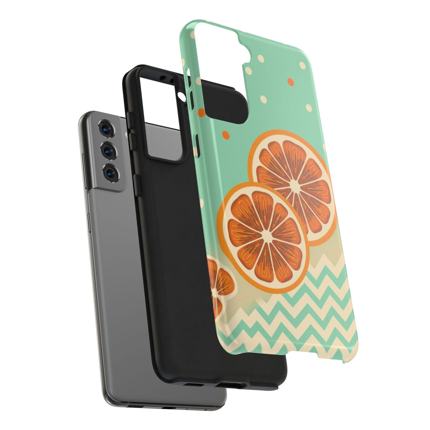 Citrus Vibe Tough Phone Case - Fun Orange Slice Design